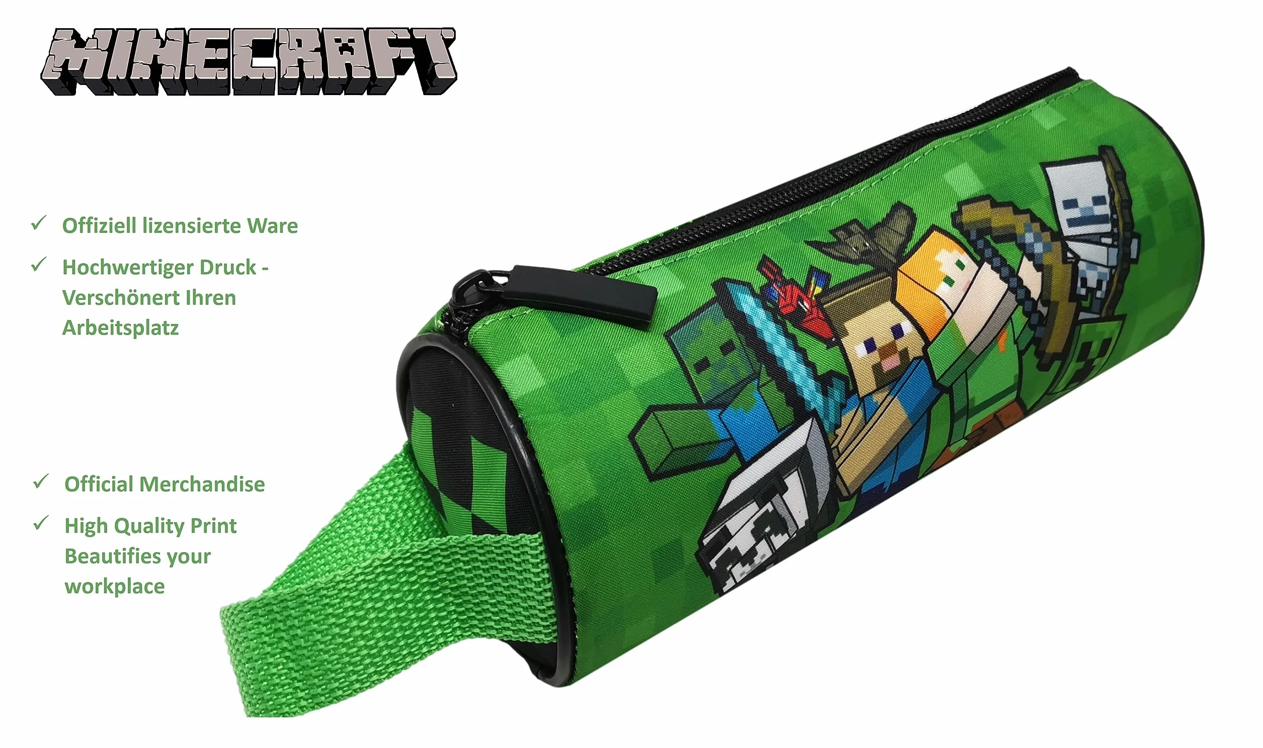 Theonoi Minecraft piórnik dla dzieci, piórnik szkolny, etui na długopisy, etui na pióra, piórnik, etui, 22 cm x 9 cm