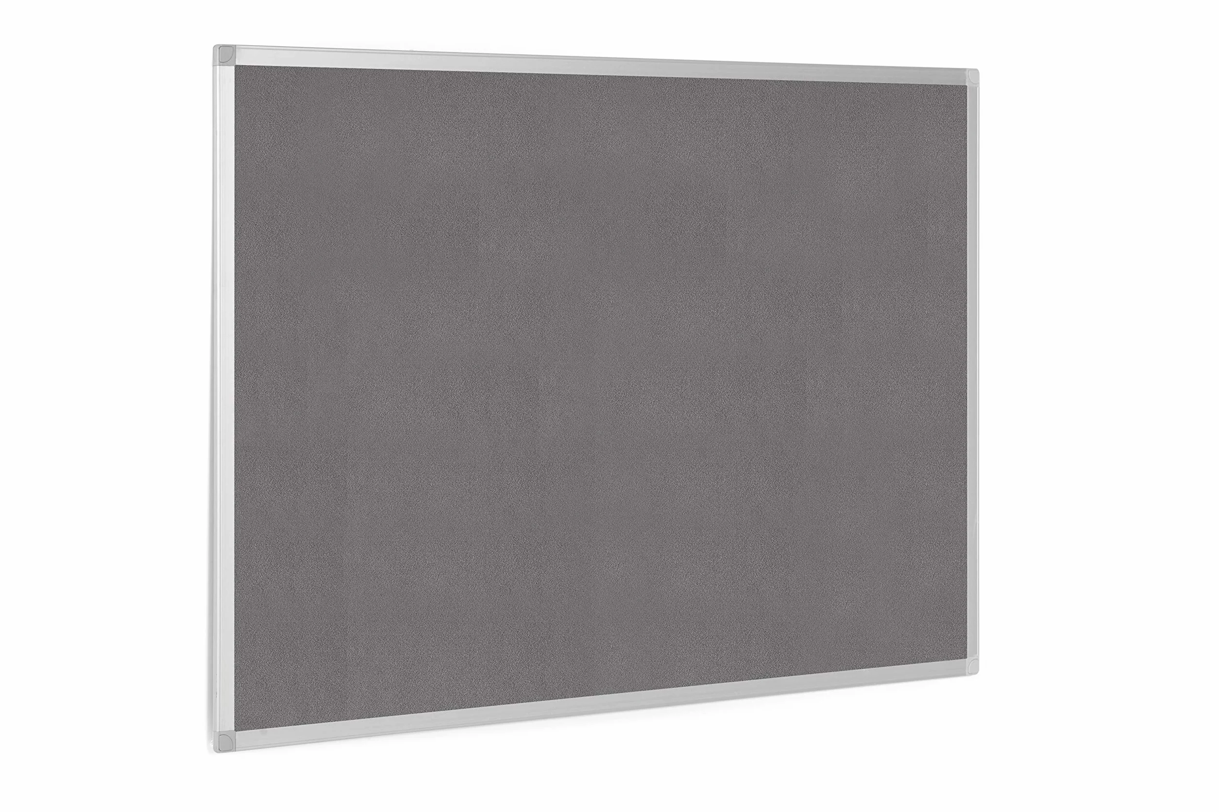 tablica do przypinania, 90 x 60 cm, szara tablica filcowa z ramą aluminiową