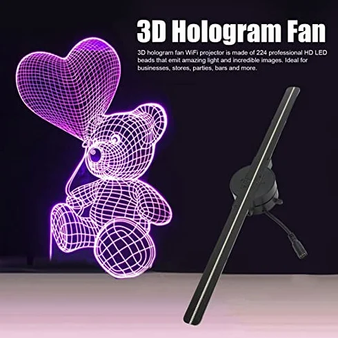 Projektor Hologramowy 3D LED 224 szt. 2000x224 Obrazy Obrotowe