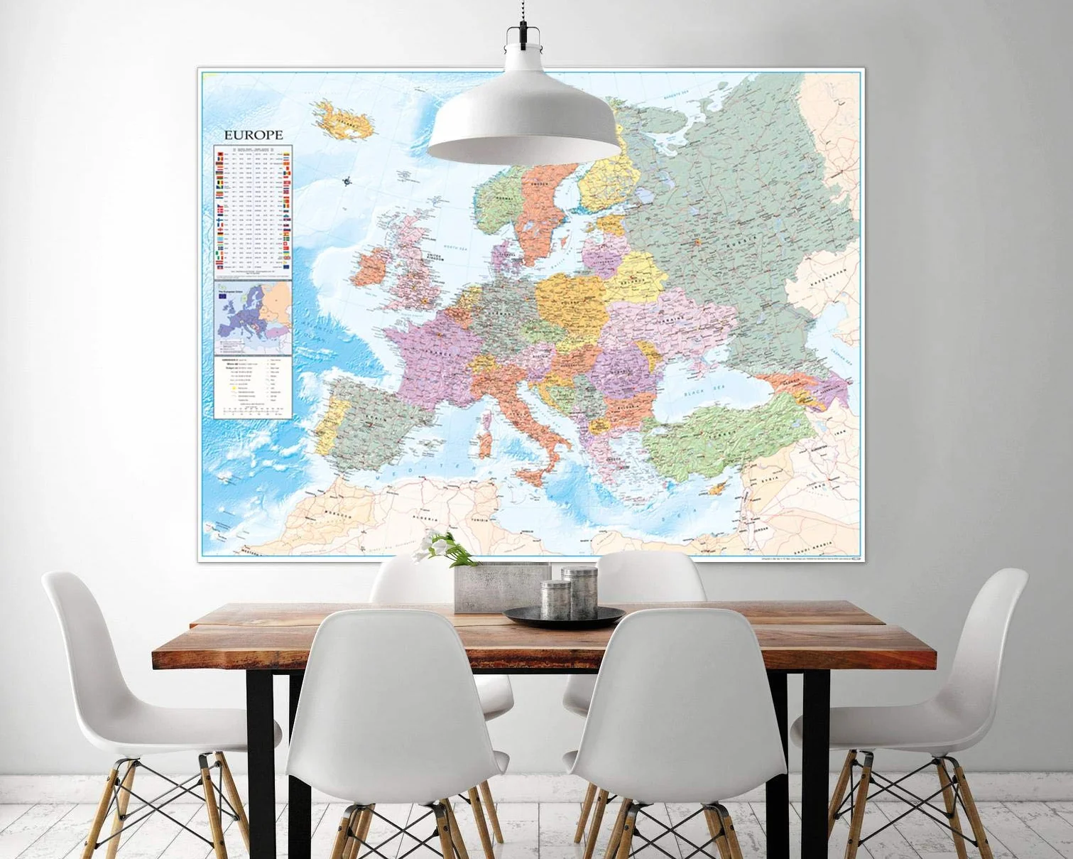 Close Up Mapa Europy XXXL, plakat, flagi (135 x 100 cm)