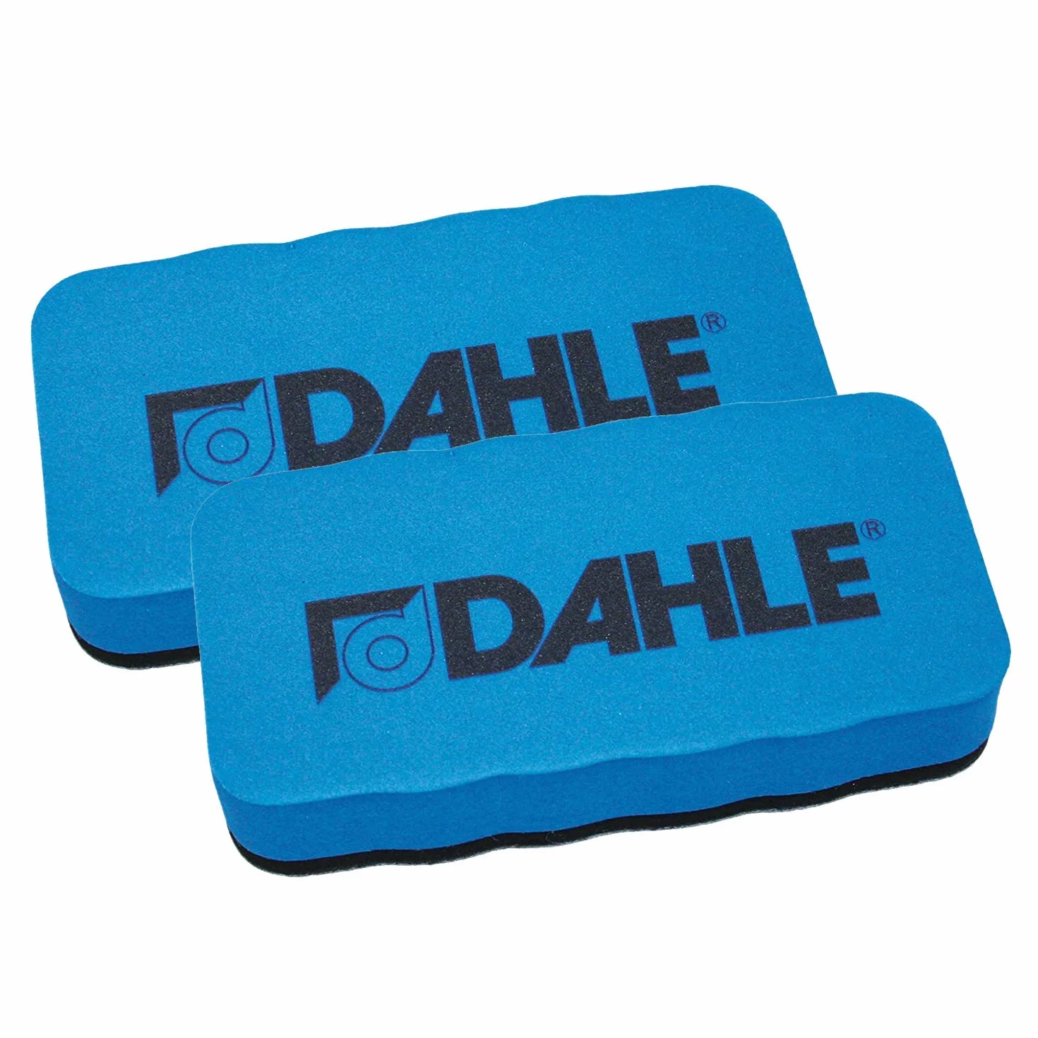 Dahle Gąbka do białych tablic (magnetyczna wycieraczka do czyszczenia na sucho na wielu powierzchniach), niebieska (szponge, niebieska, 2) (dwupak, niebieski)