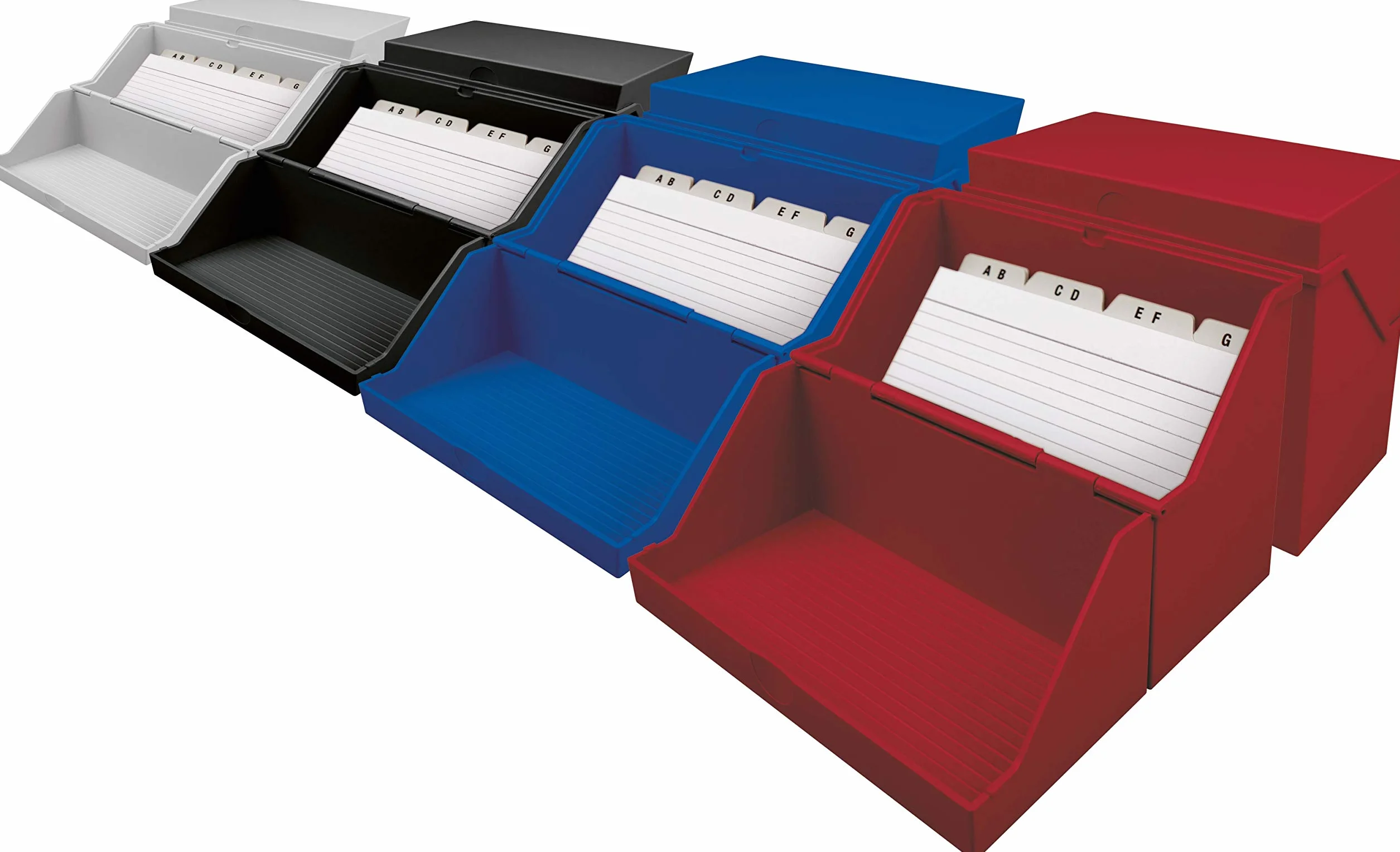 helit H6214602 - fiszki pudełko "the index" DIN A6 poprzeczne, małe kartki, przezroczyste na ok. 400 kart