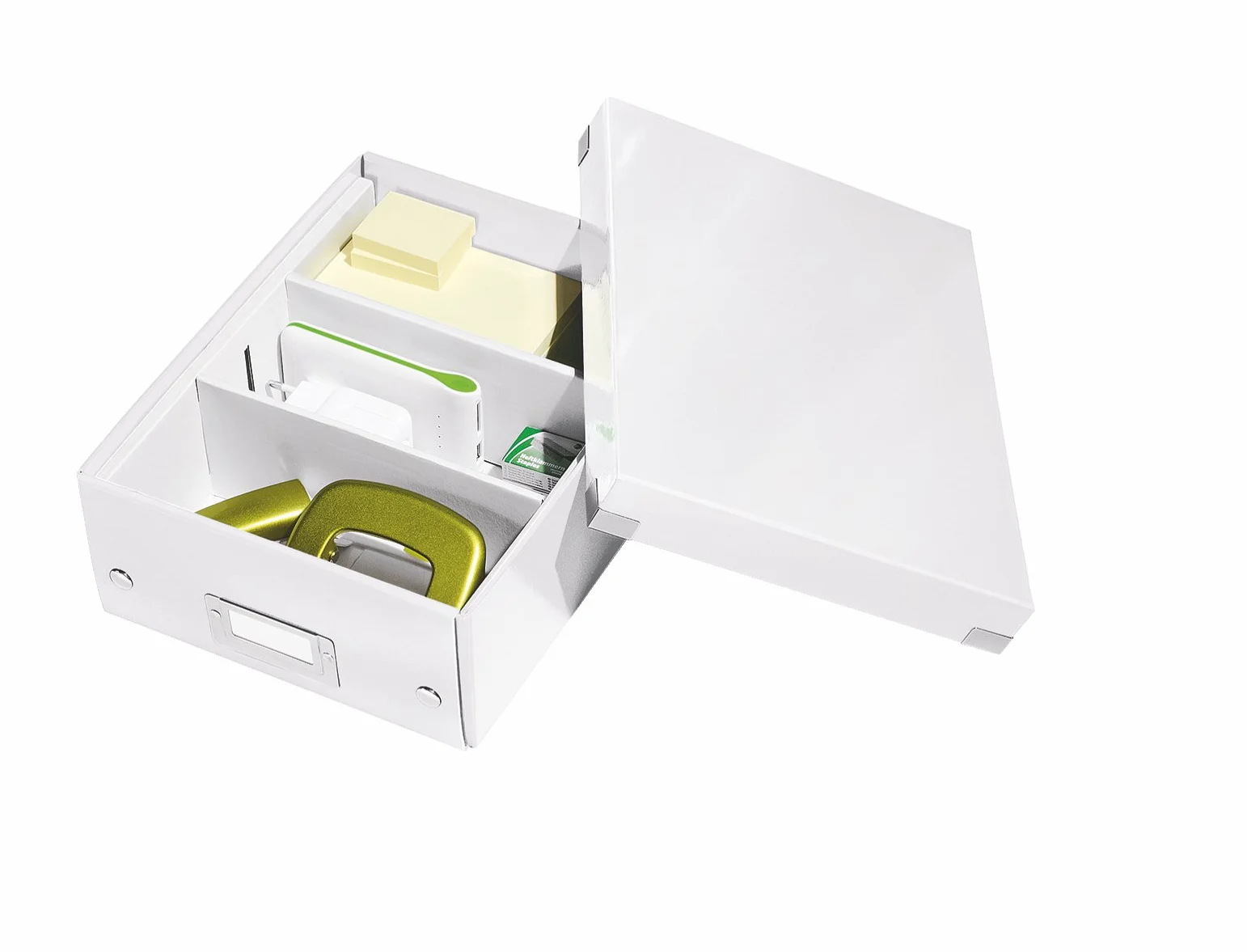 Leitz, Pudło z Przegródkami Leitz Click & Store, Małe, Kolekcja WOW, Kolor Biały, 60570001