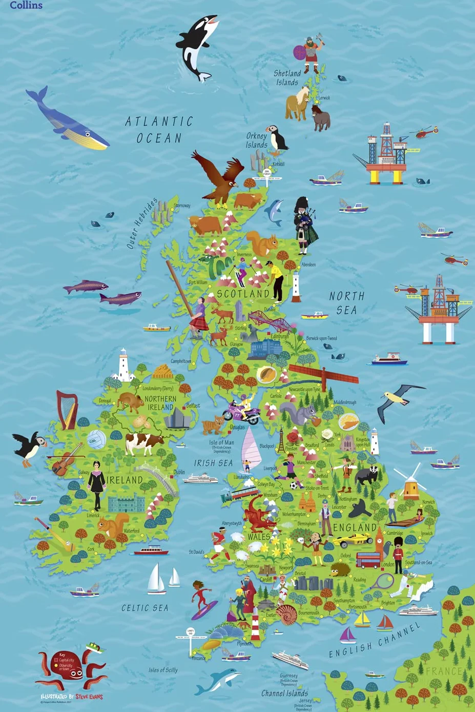 Children’s Wall Map of the United Kingdom and Ireland: Ideal way for kids to improve their UK knowledge