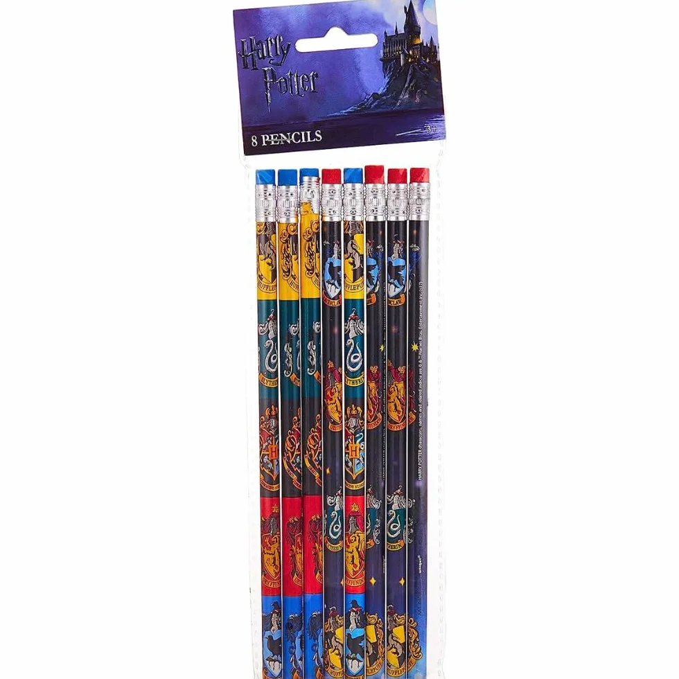 Wielokolorowe ołówki Harry Potter - zestaw 8 sztuk, magiczny zestaw do pisania dla dzieci