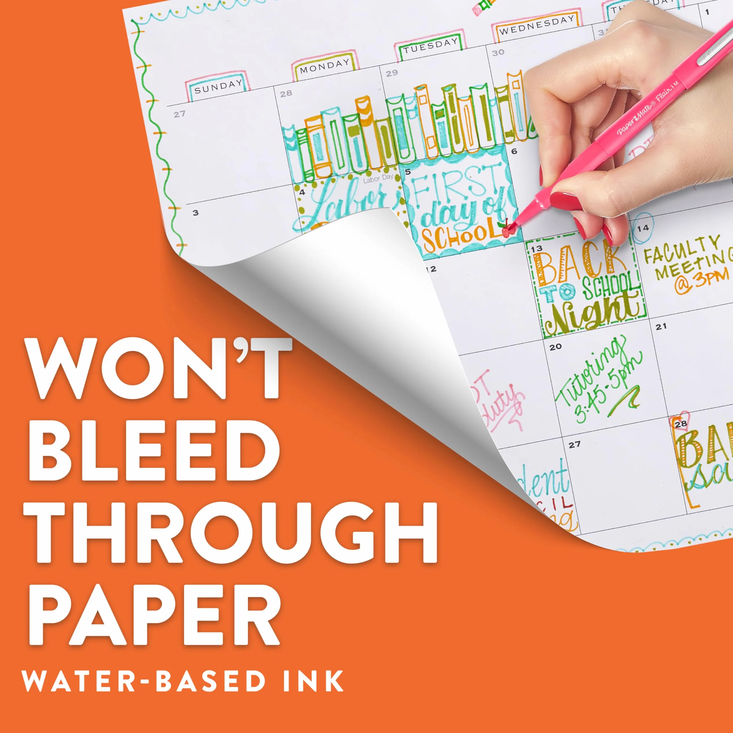 Paper Mate Flair Długopis Czarny 12 sztuk