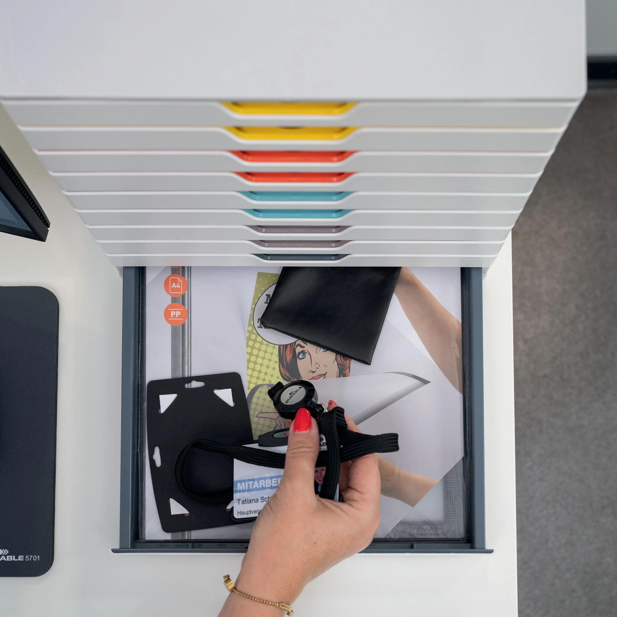 Varicolor Mix Pojemnik z Szufladami 10 szuflad Wielokolorowy