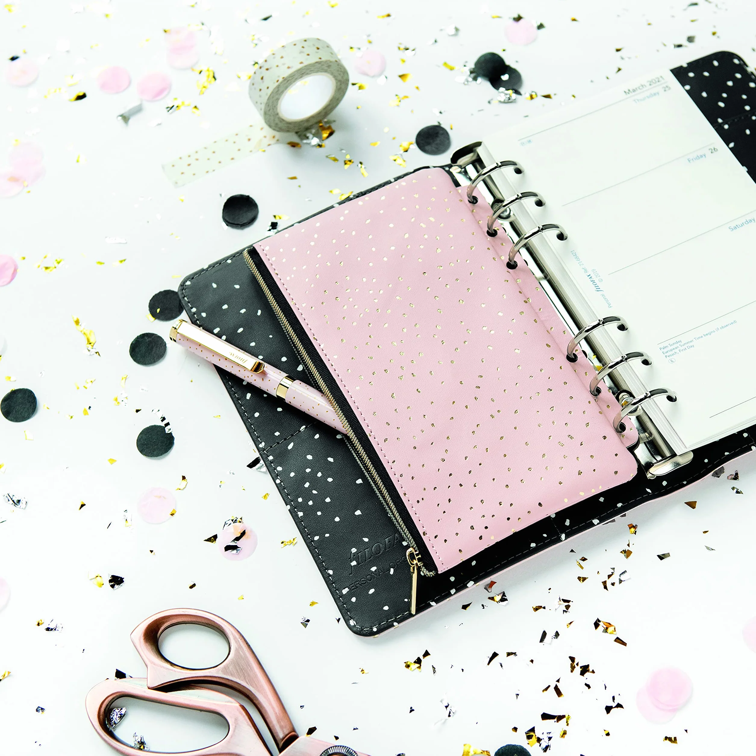 Filofax A5 osobisty woreczek na zamek błyskawiczny 17 cm x 10 cm wielokolorowe