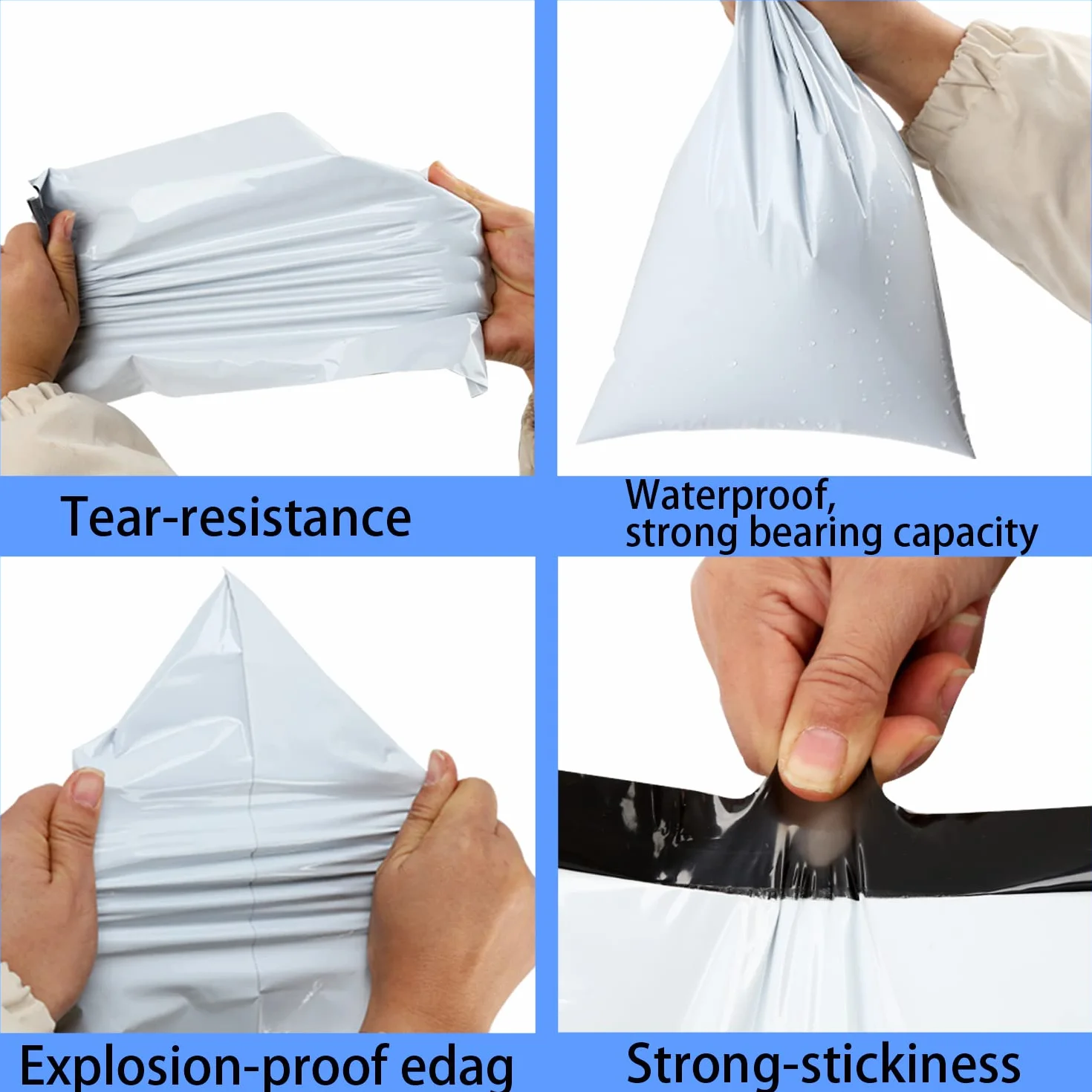 newlng 100 szt. toreb wysyłkowych Poly Mailers 25 x 35 cm torby pocztowe białe koperty wysyłkowe samoprzylepne wodoodporne i odporne na rozdarcie torby do pakowania torby wysyłkowe na odzież książki