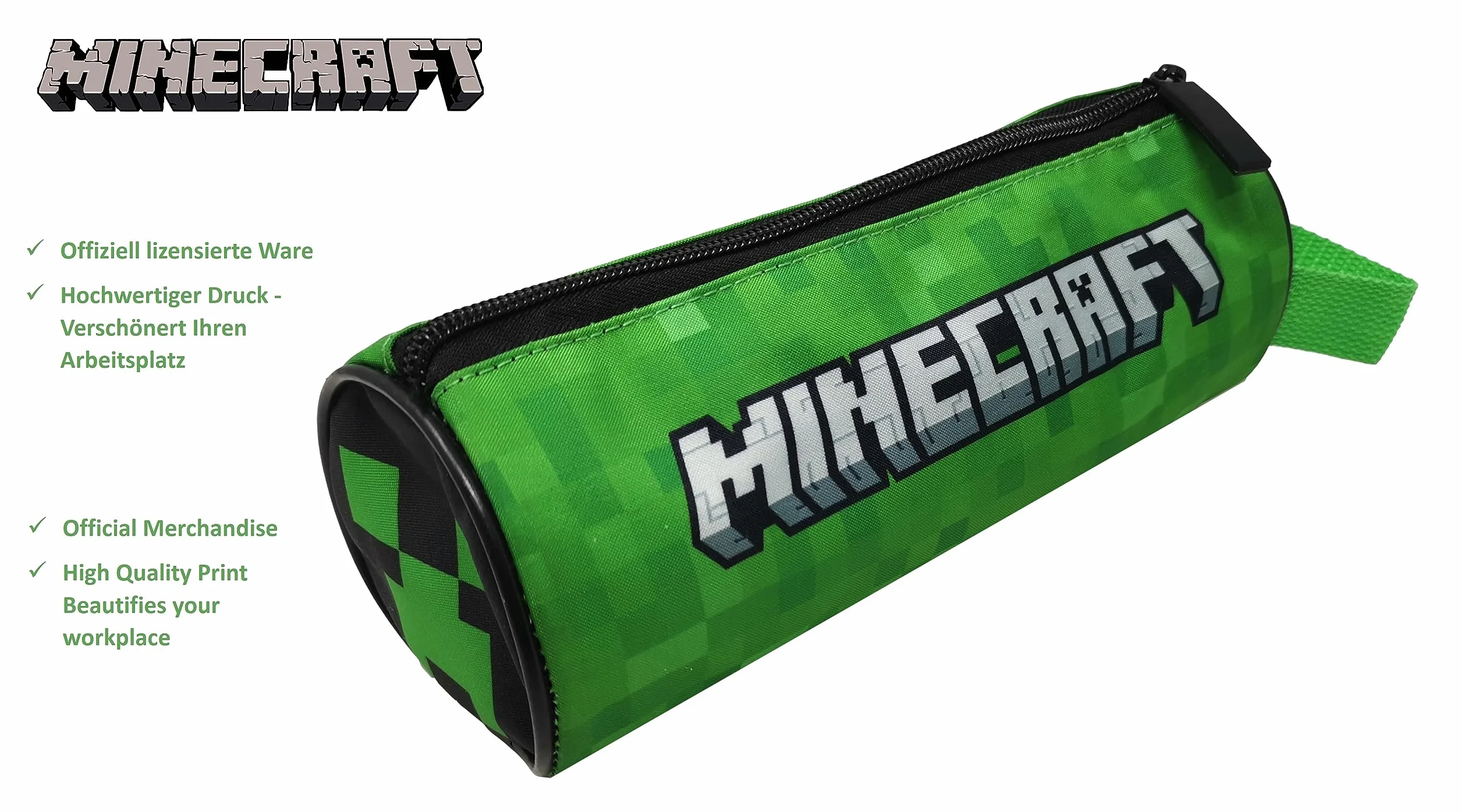 Theonoi Minecraft piórnik dla dzieci, piórnik szkolny, etui na długopisy, etui na pióra, piórnik, etui, 22 cm x 9 cm