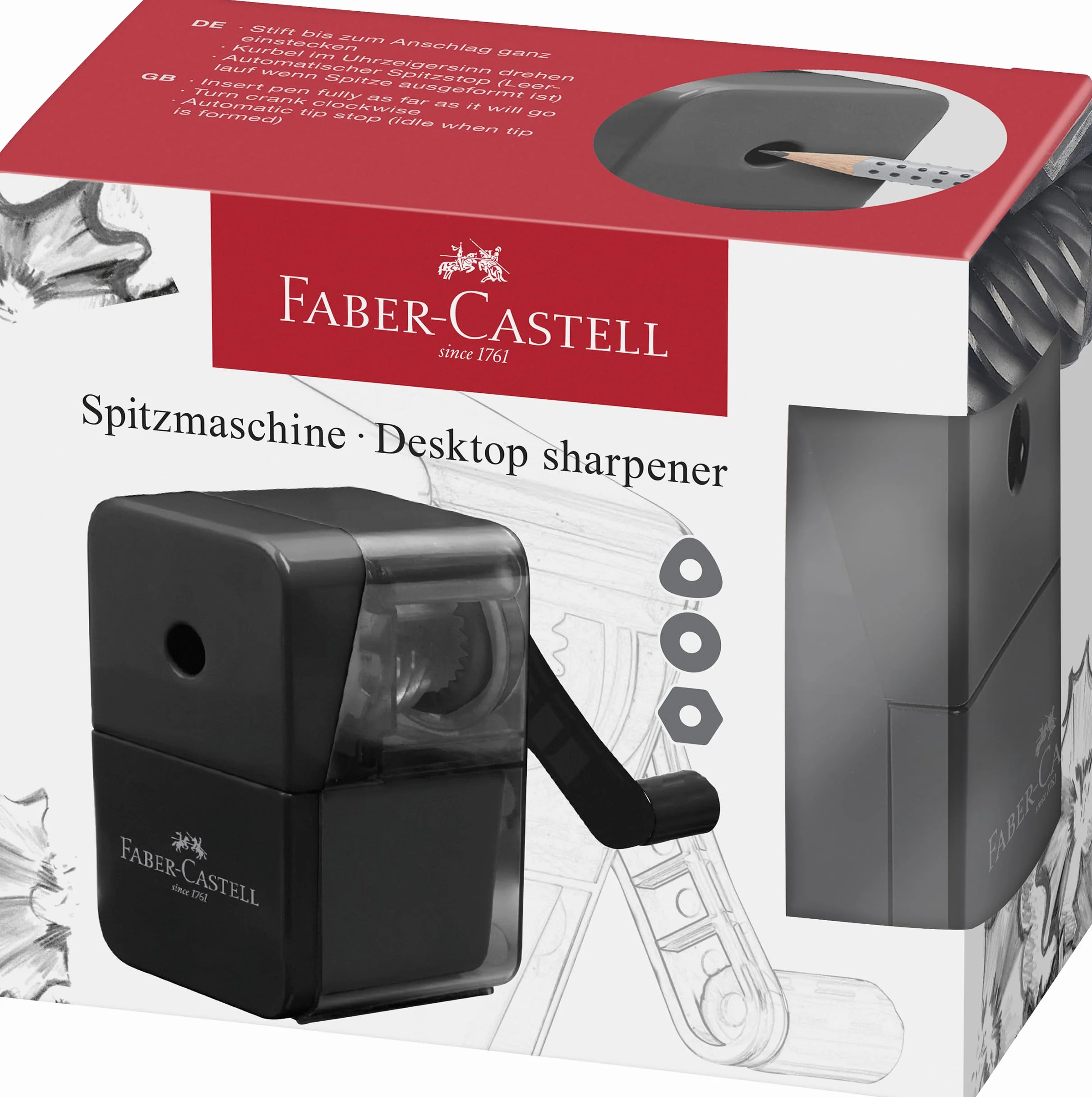 Faber-Castell 180984 Temperówka, Czarny, M