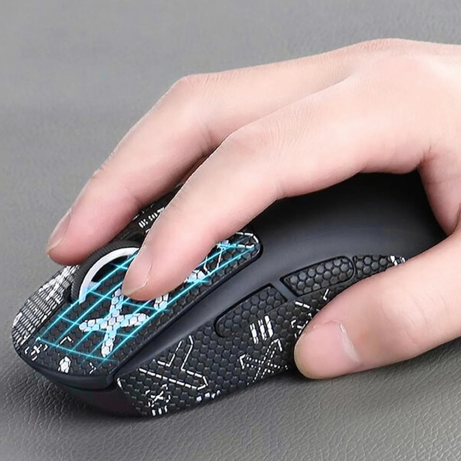 Taśma przyczepna do myszy, kompatybilna z Logitech G Pro Griptape Gaming Mouse, antypoślizgowa taśma do chwytu myszy, akcesoria do myszy gamingowej, samoprzylepne, przycięte na wymiar naklejki Taśma