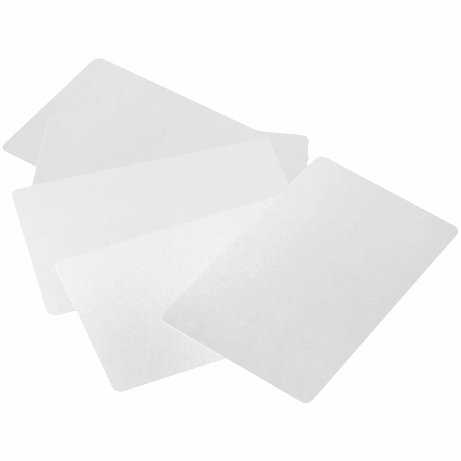 KEILEOHO 150 sztuk aluminiowych wizytówek, puste srebrne, 86 x 54 x 0,21 mm, metalowe wizytówki, aluminiowe puste wizytówki do biura, DIY, karty podarunkowe, oznaczenie laserowe