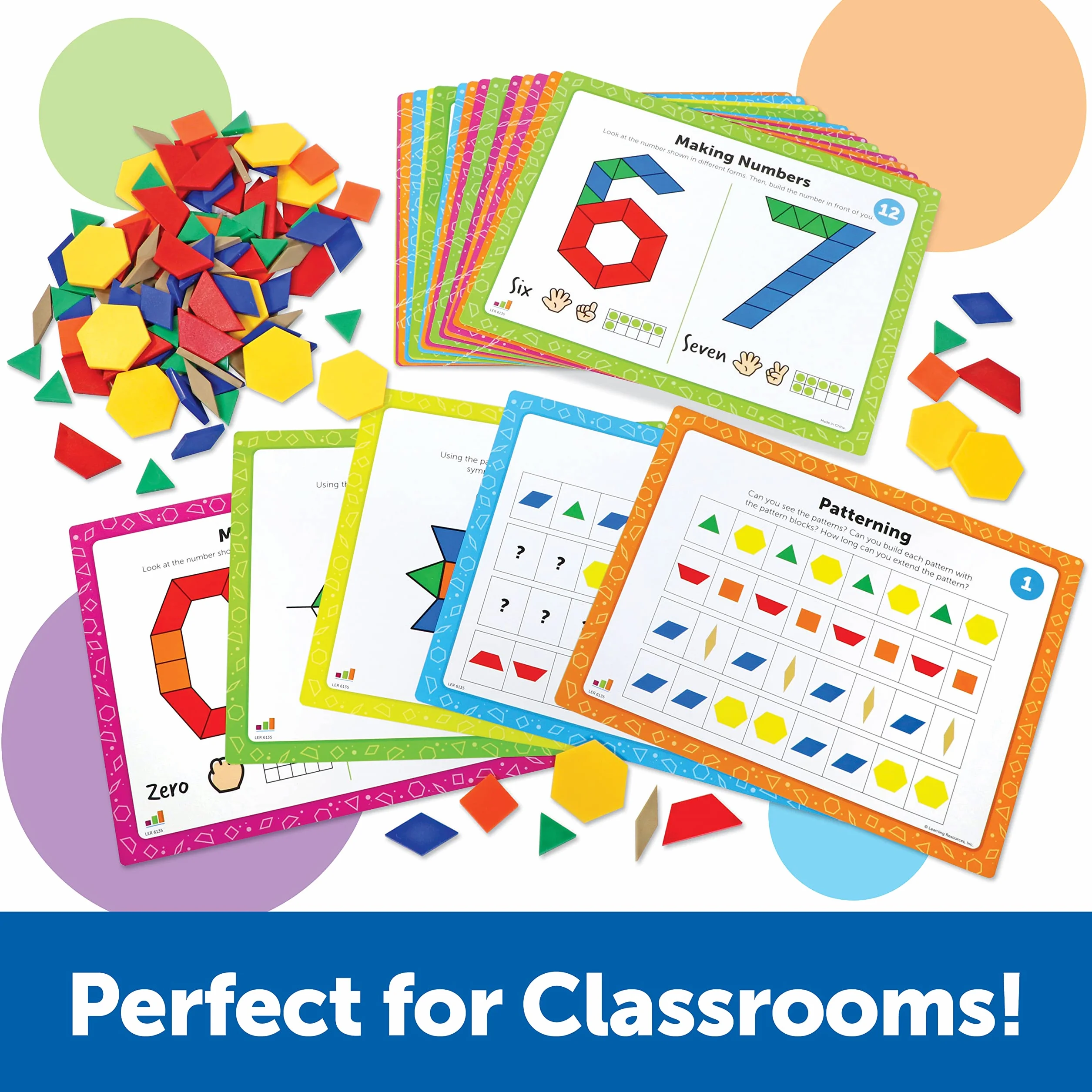 Learning Resources Wzór Blok Matematyka Aktywnosc 144-Kawalki Zestaw
