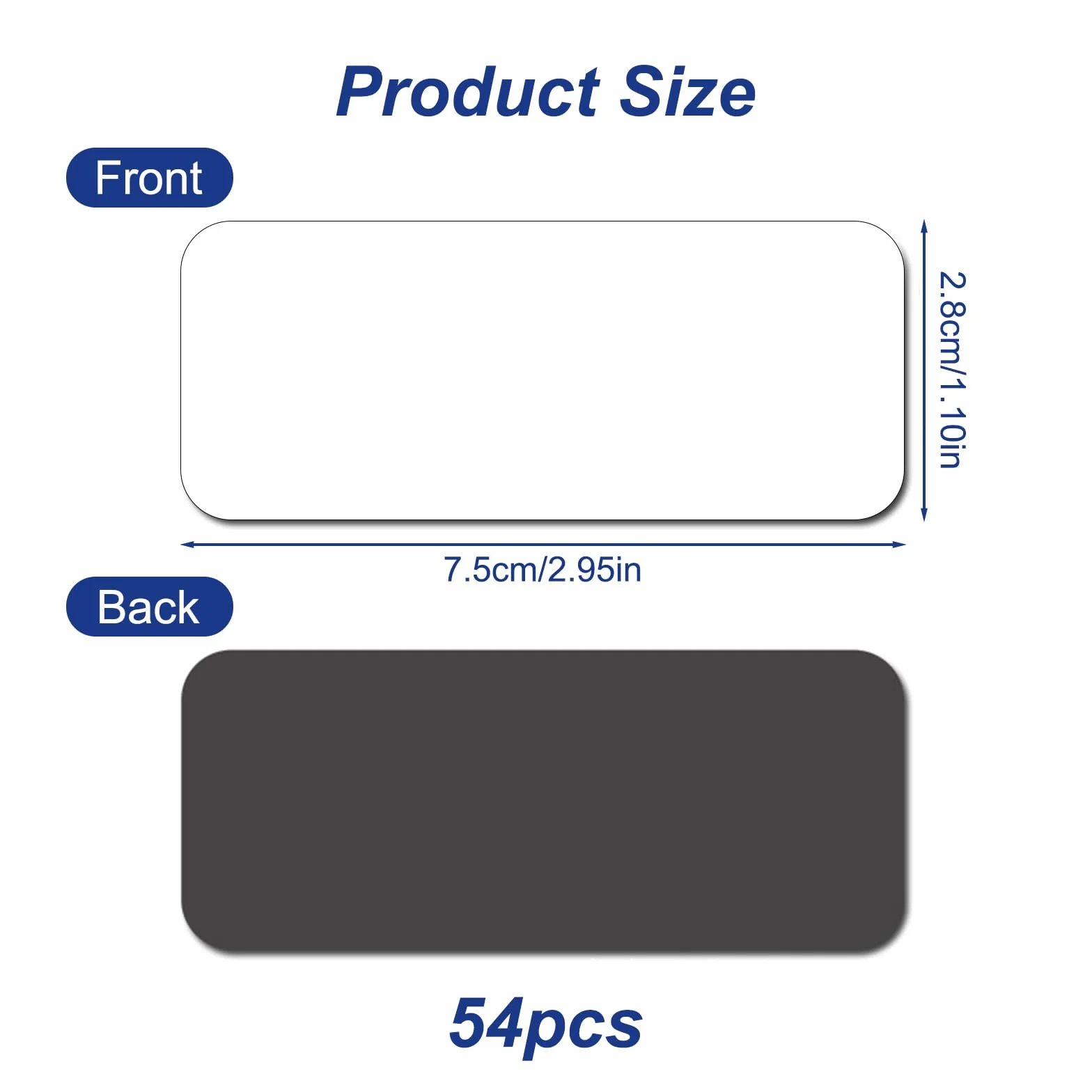 Paski magnetyczne do pisania samoprzylepne 80 x 30 mm zmywalne magnesy etykiety