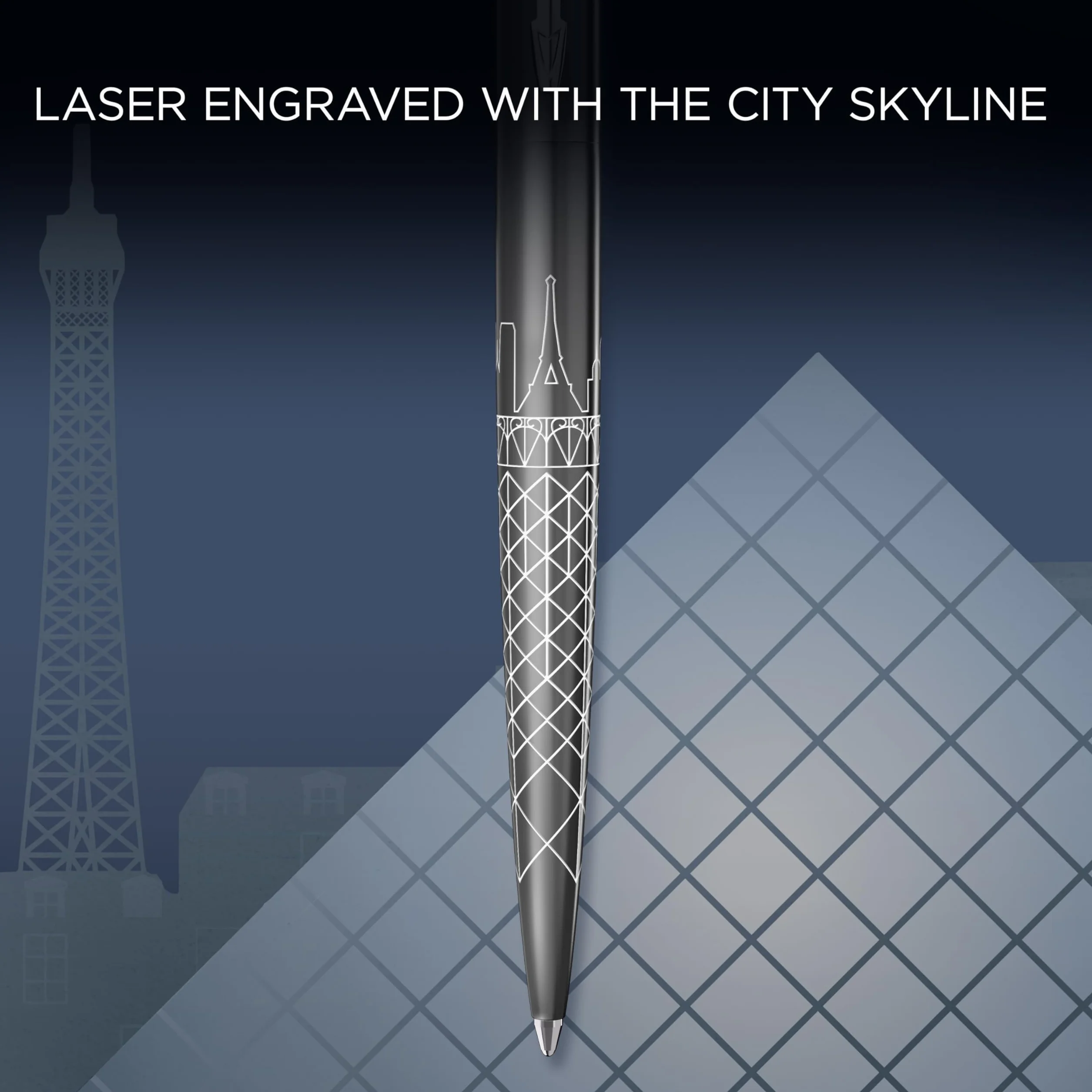 Parker Jotter Długopis Paris Grey Edycja Specjalna Medium Niebieski Tusz Opakowanie Prezentowe