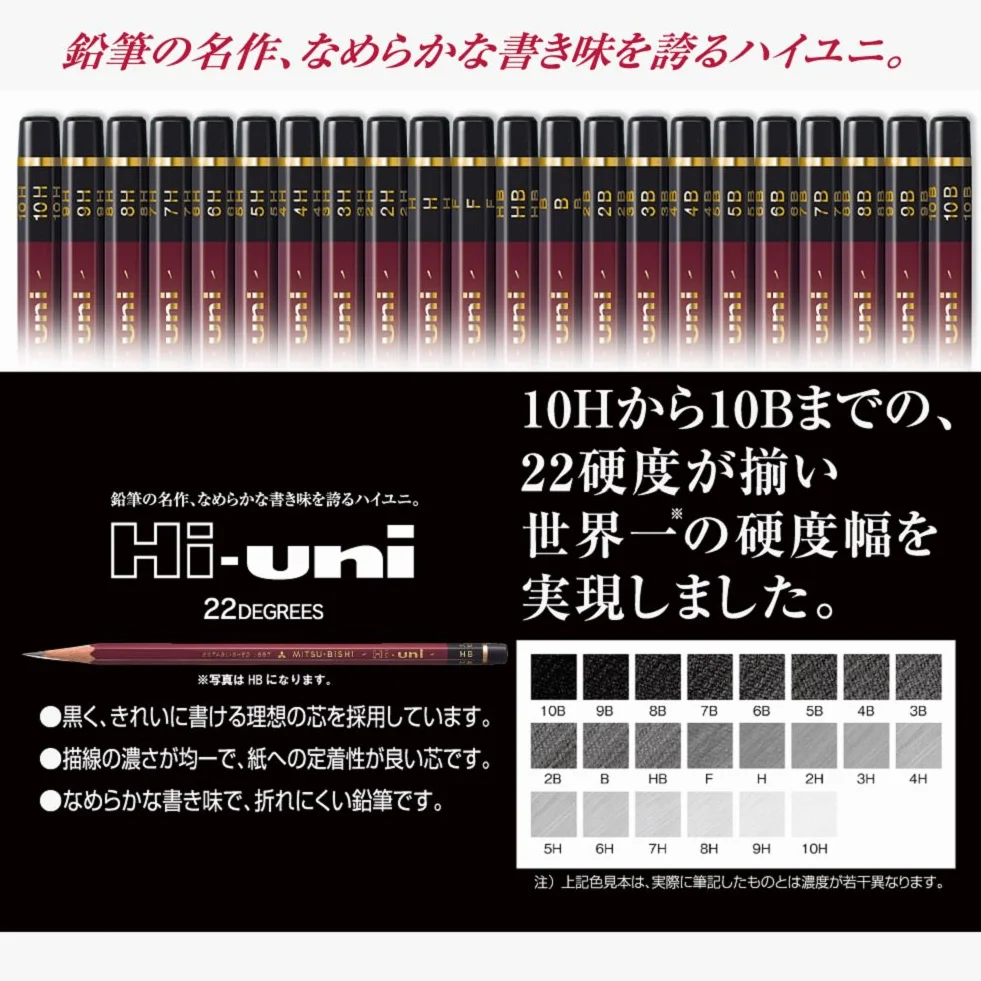 Uni Mitsubishi Pencil Hi-uni B Dozen Japan Import