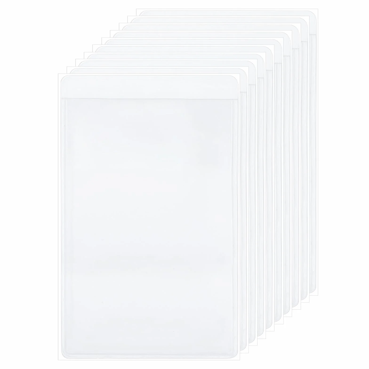 QUARKZMAN 35 samoprzylepnych kieszeni na karty indeksowe z otworem od góry, 2" x 5,5 cm Przezroczysty plastikowy uchwyt na karty do organizowania i ochrony kart, przezroczysty