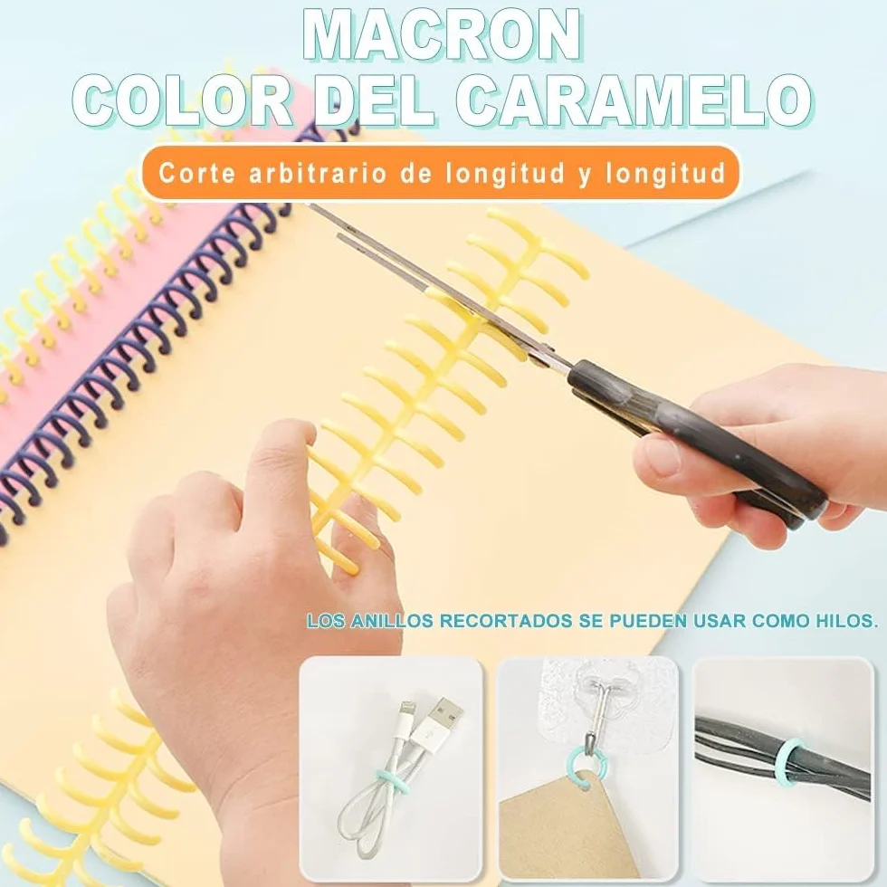 10 sztuk 30 otworów Plastikowe Foldery z luźnymi arkuszami Pierścień wiążący kolce Grzebienie 85 arkuszy Pojemność DIY Papier Notebook Album Biuro Materiał szkolny (Kolor)