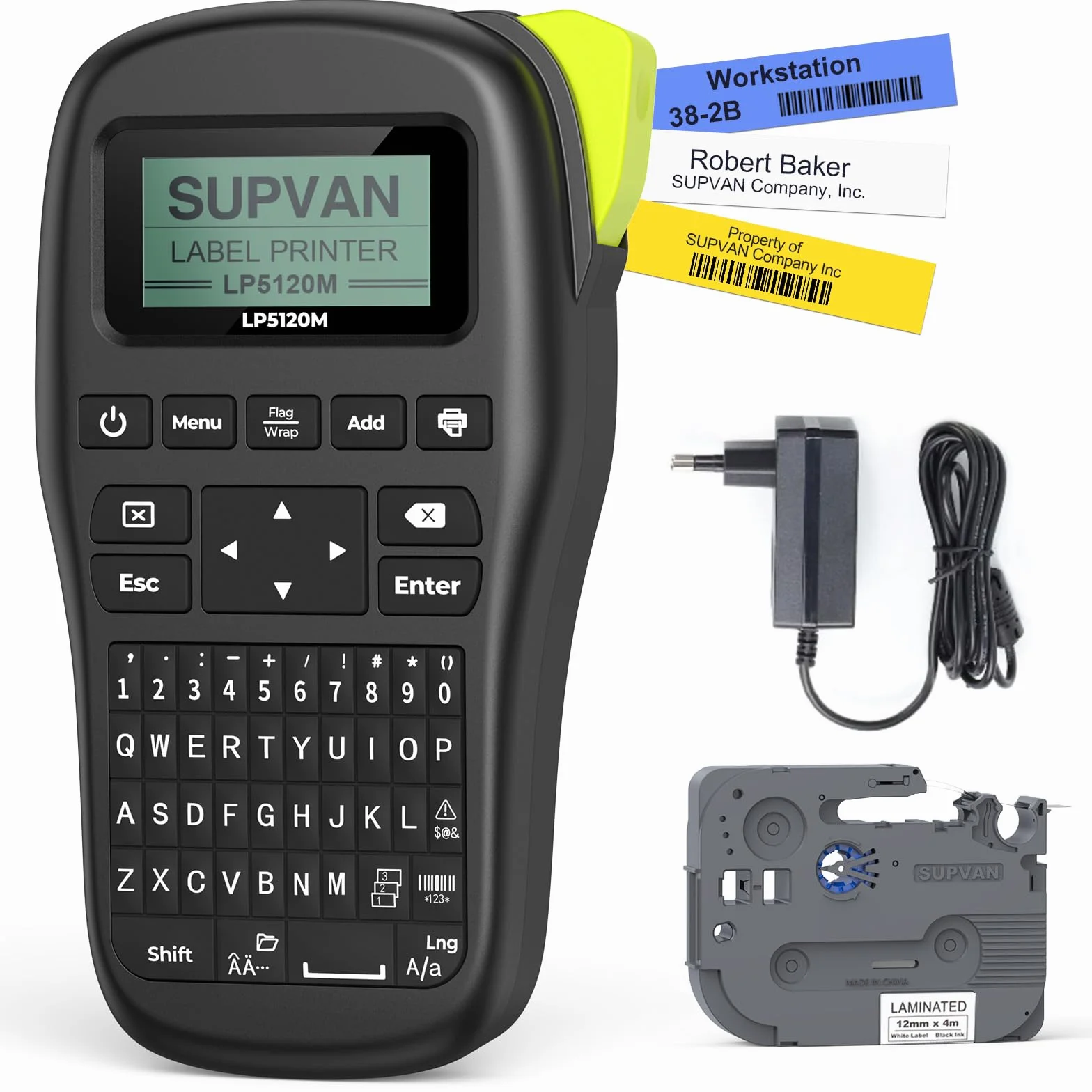SUPVAN LP5120M termiczna drukarka etykiet, przenośna, z etykietami papierowymi