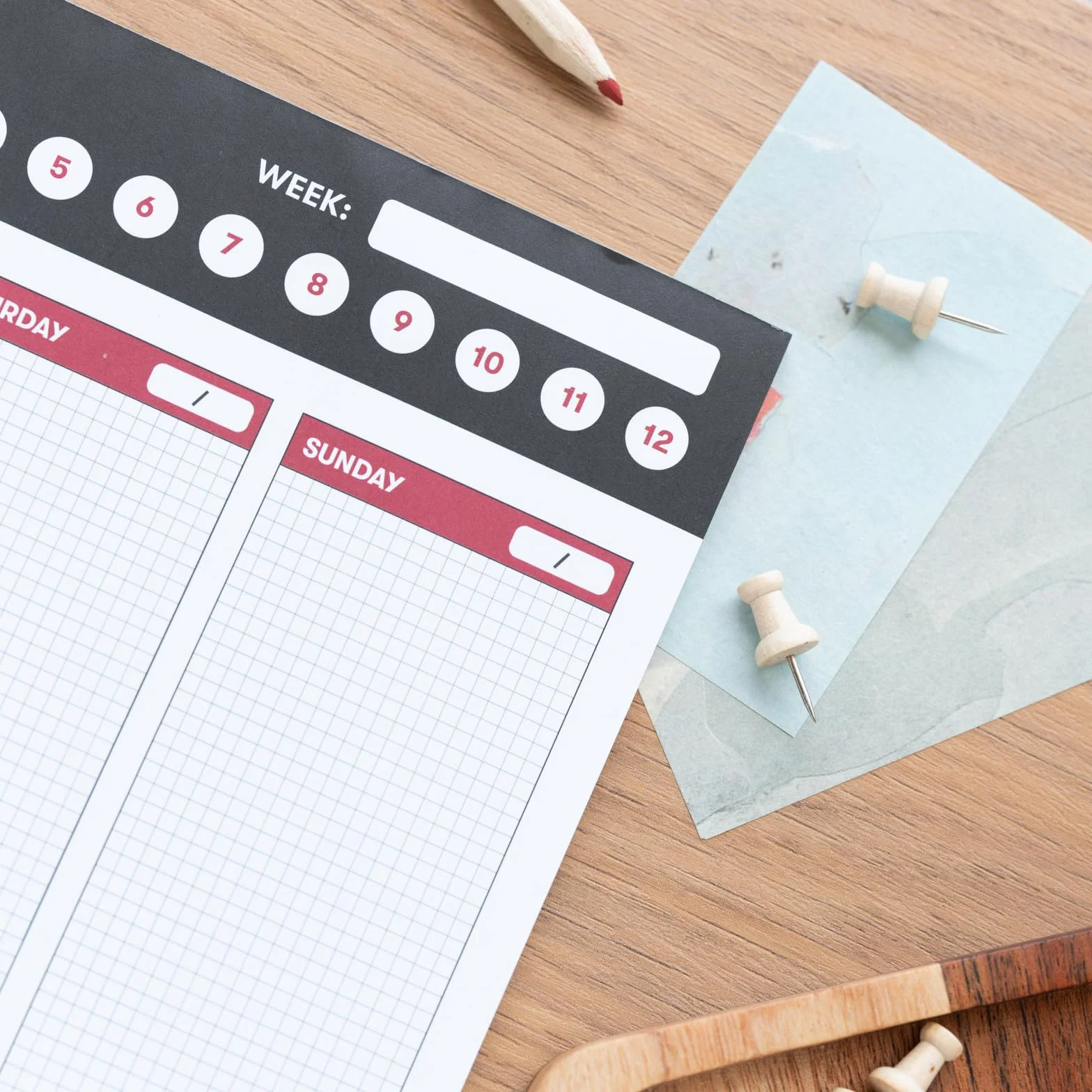 Grupo Erik Weekly Planner A3 | Family Calendar | 54 Tear Off Pages | Desk Calendar | Organiser Planner | To Do List | Desk Planner | Desktop Notepad