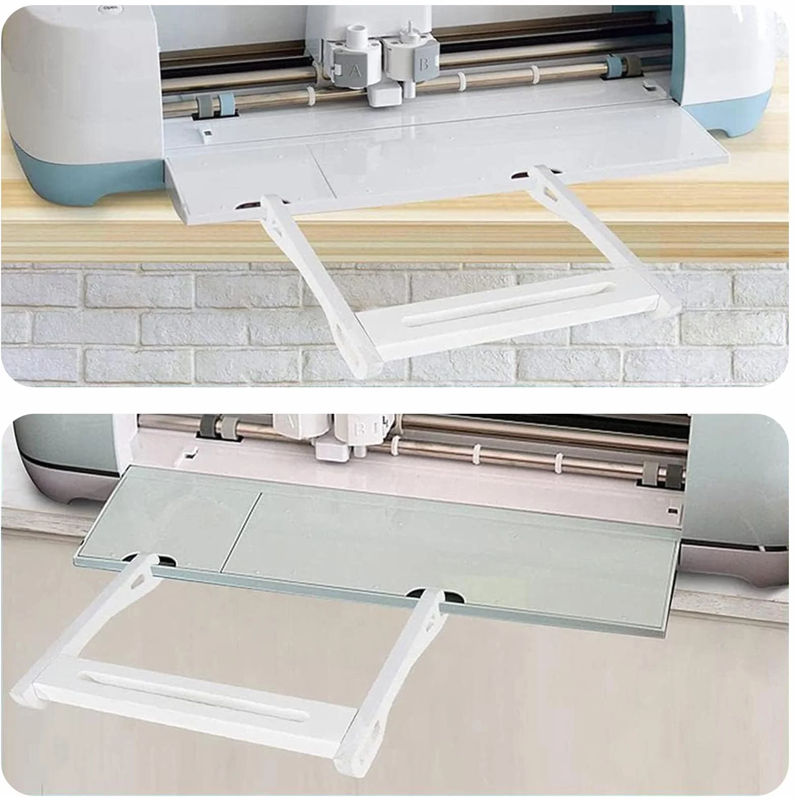 Taca przedłużająca do Cricut Explore Air/2/3, uchwyt na matę Cricut Mat 12x12, uchwyt przedłużający tacę do przedłużania kompatybilny z podkładką Cricut