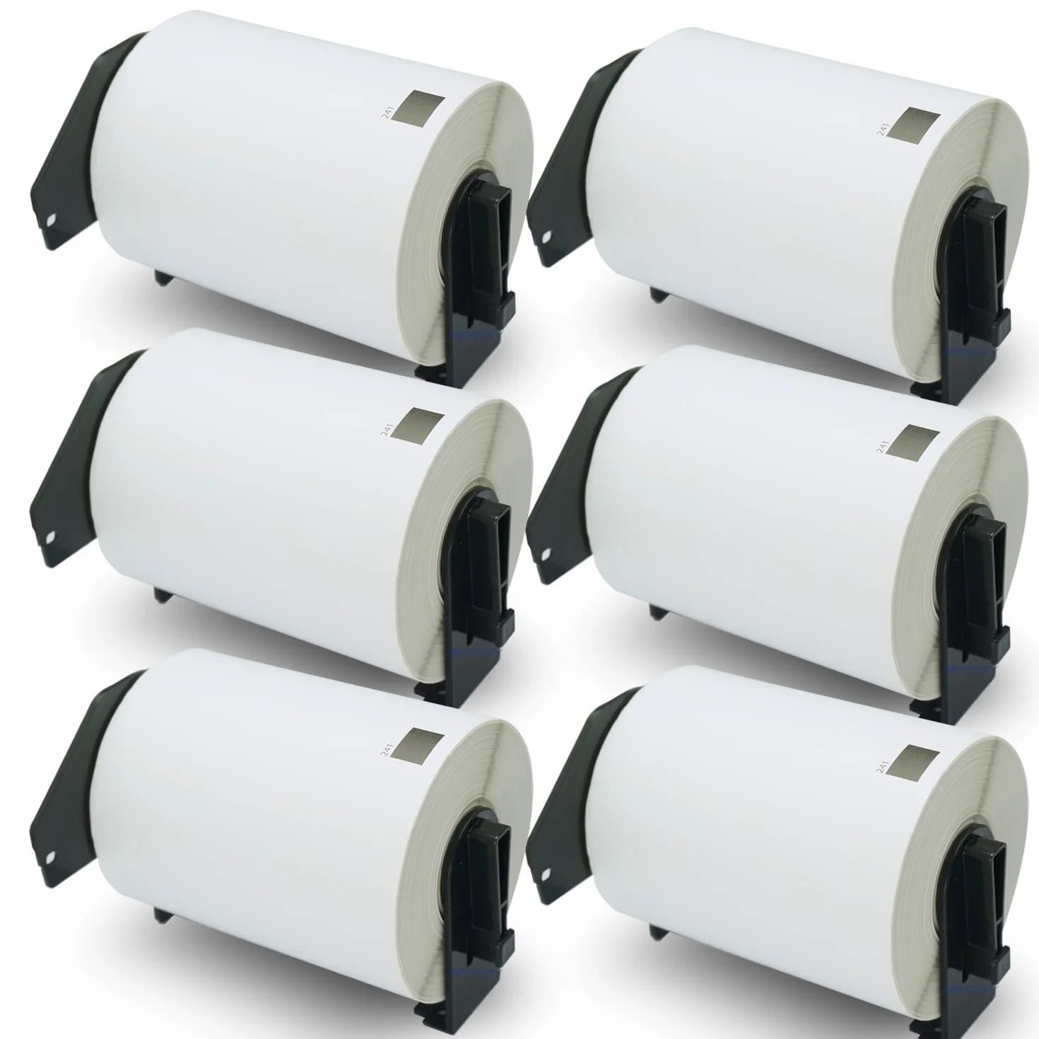 BETCKEY - 6 rolek etykiet DK-11247, 103 mm x 164 mm, czarny na białym, 1080 etykiet do drukarek etykiet Brother QL