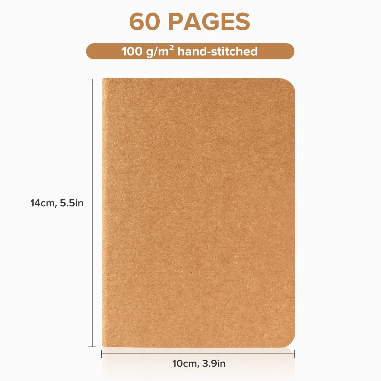 HOMEMARS Notatnik A6, 14 sztuk, 100 GSM, gruby papier, mini notatnik, notatnik blanko, mały notatnik, notatnik A6, zeszyt A6, 10x14cm, 60 stron, okładka kartonowa