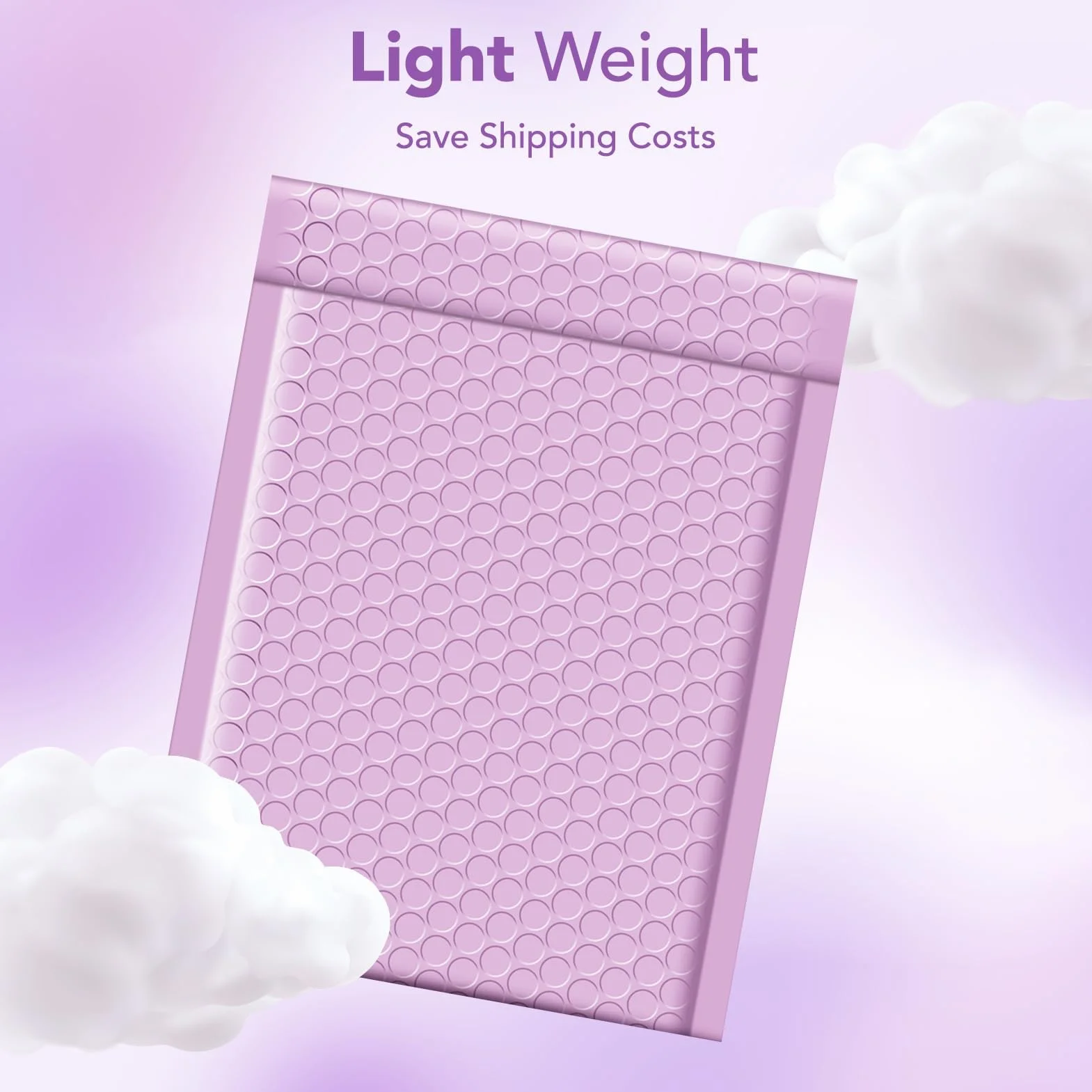 Lavender Padded Bubble Mailers, 15,3 x 23 cm, opakowanie 25 szt