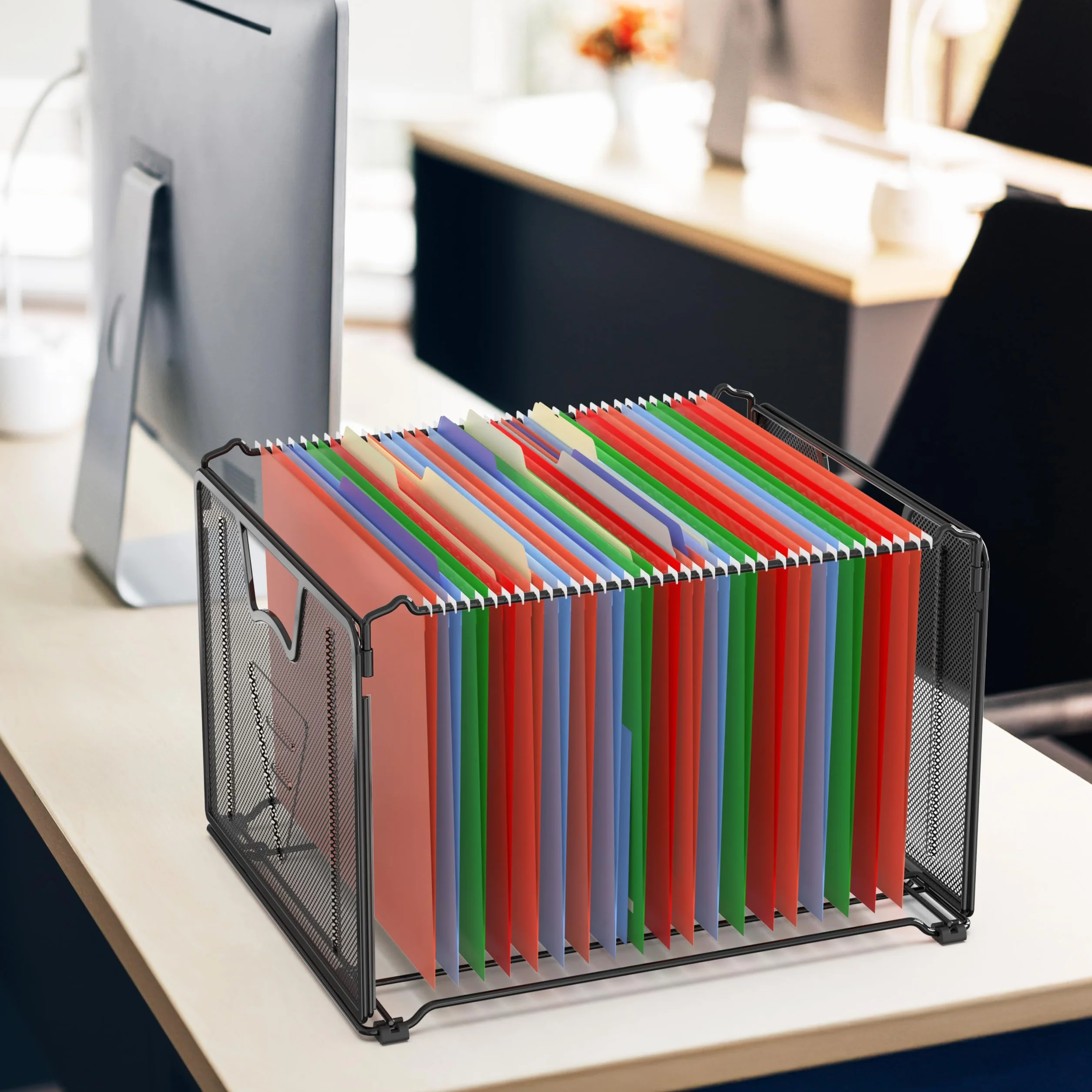 Simple Houseware Wiszący organizer na dokumenty czarny