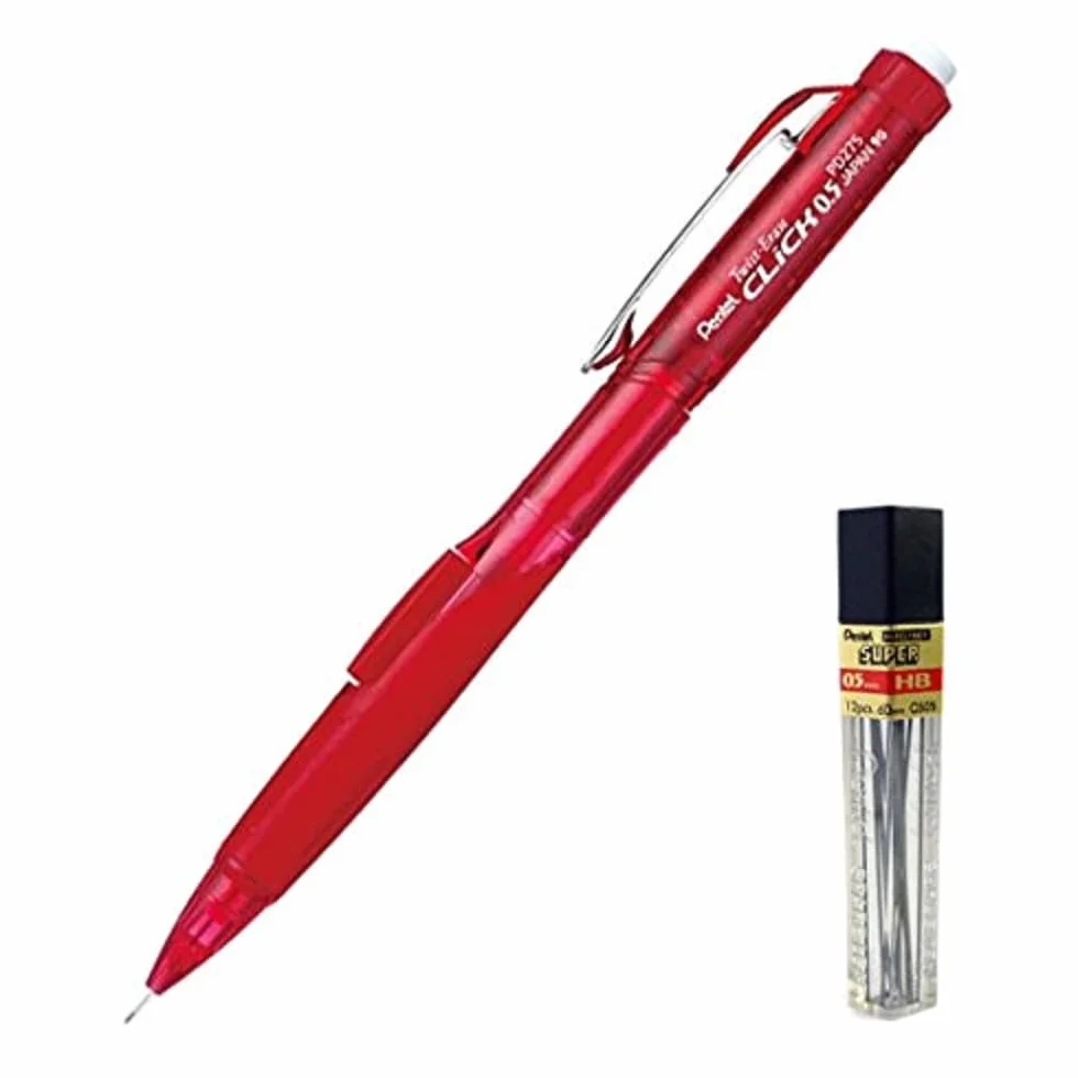 Pentel Twist Erase Click automatyczny ołówek mechaniczny 0,5 mm HB do wielokrotnego napełniania x1 pojedynczy