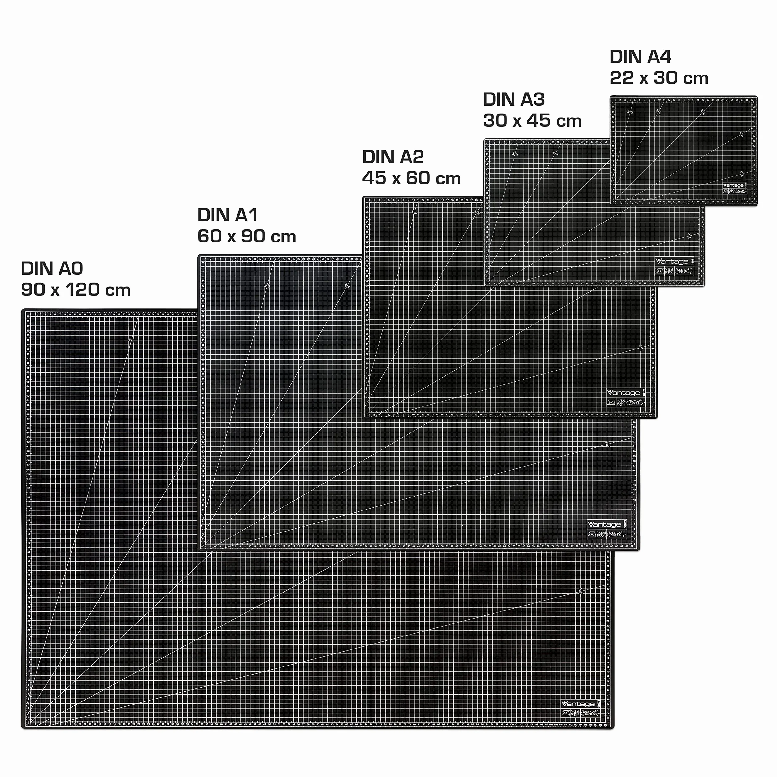 Vantage Mata do cięcia A1 60x90 cm samoregenerująca dwustronna czarna