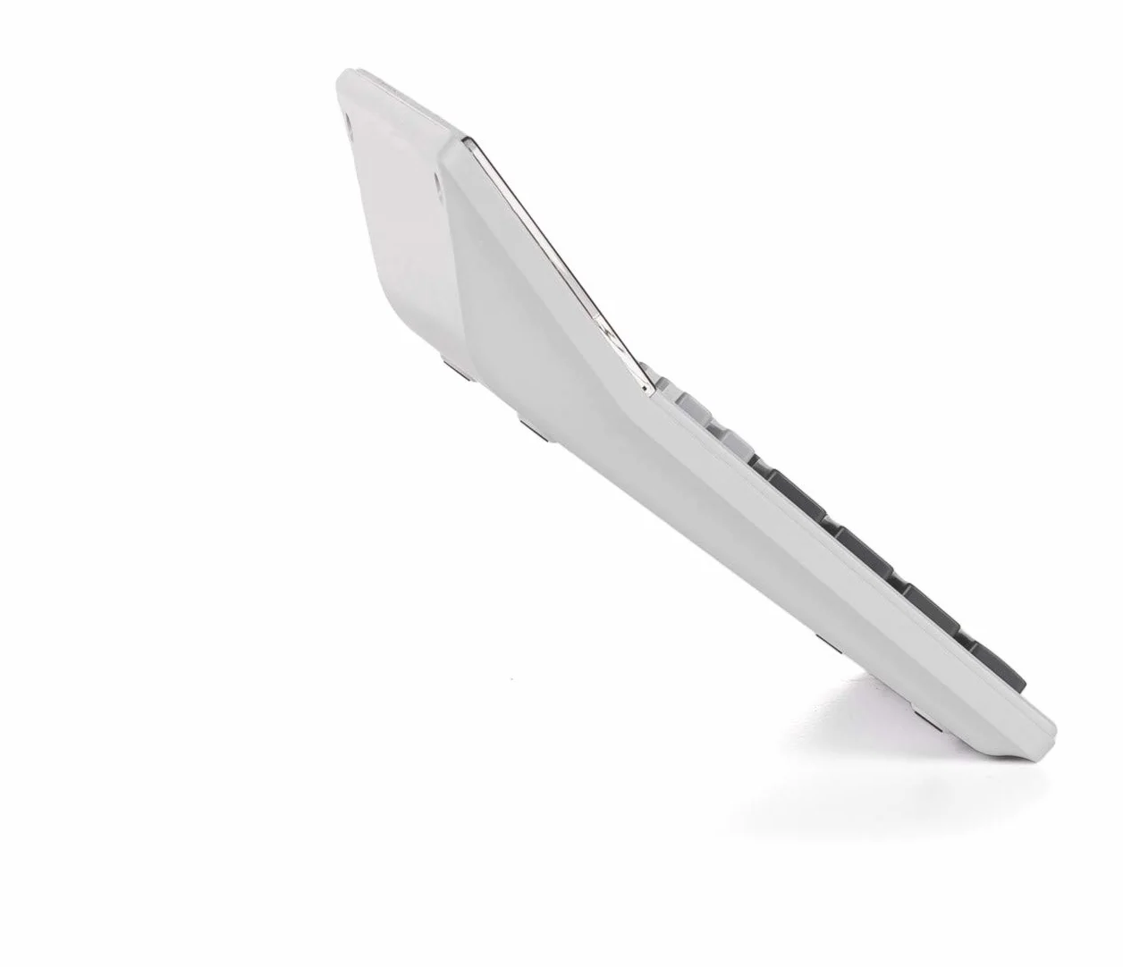 SHARP EL-M711 G kalkulator stołowy (10 cyfr, przelicznik walut, zasilany energią słoneczną i baterią) jasnoszary