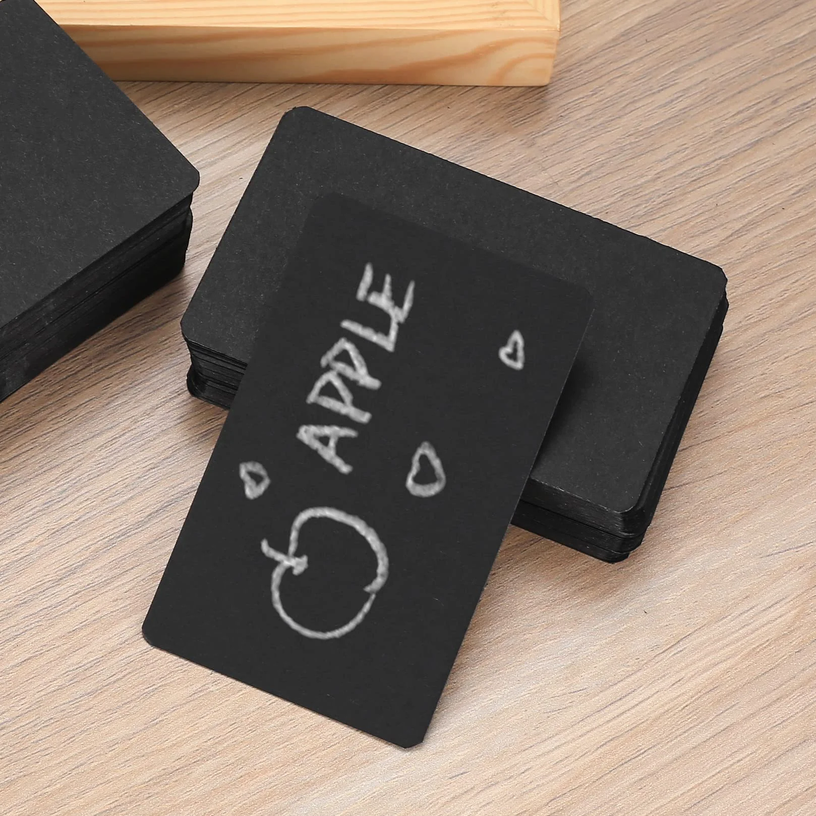 Puste karty papierowe kraft 8,9 x 5,2 cm czarne 150 sztuk fiszki do zapamiętywania
