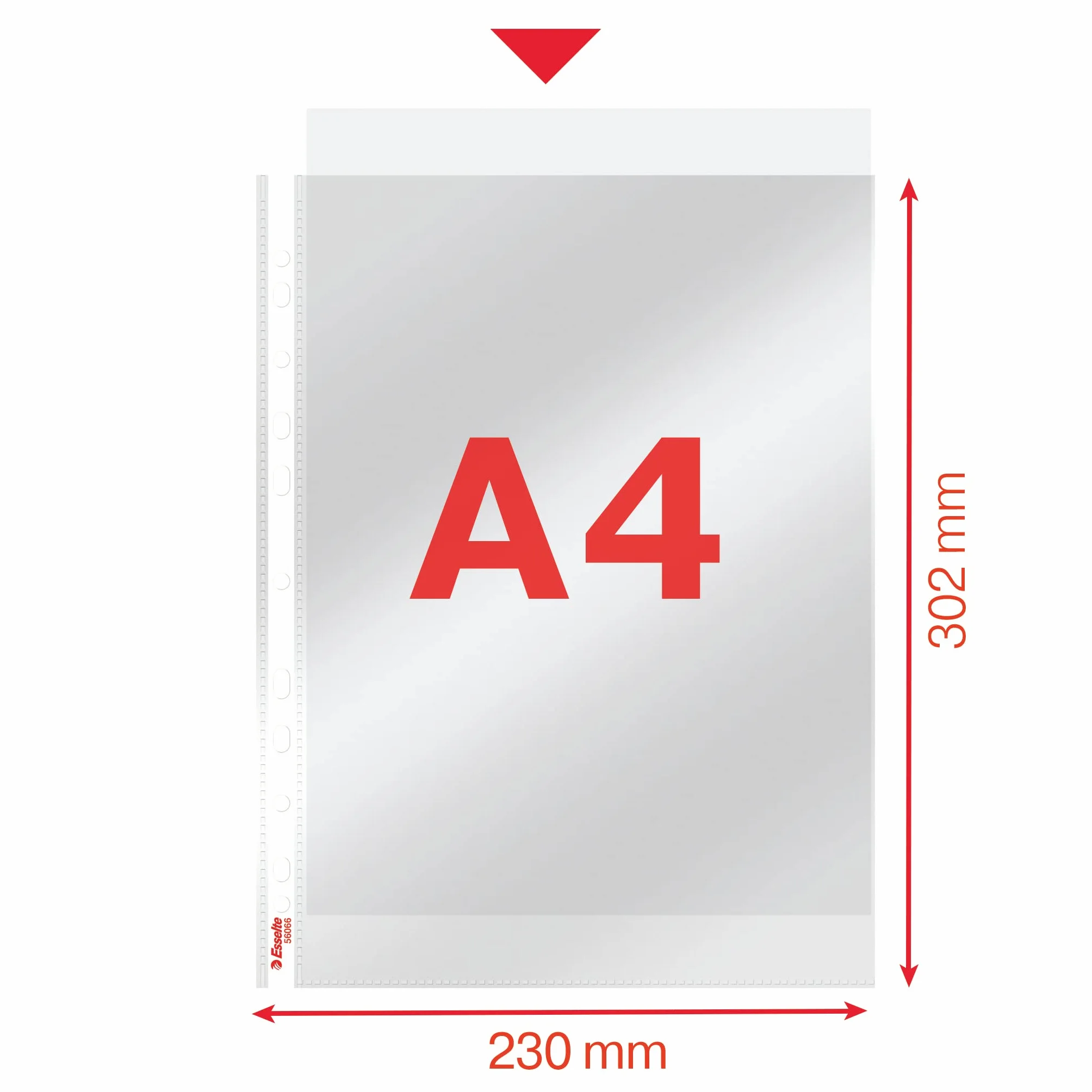 Esselte, Koszulki Esselte Krystaliczne, A4, Folia Polipropylenowa, 55 Mikronów, Copysafe, Przezroczyste (B0050CG9IK)