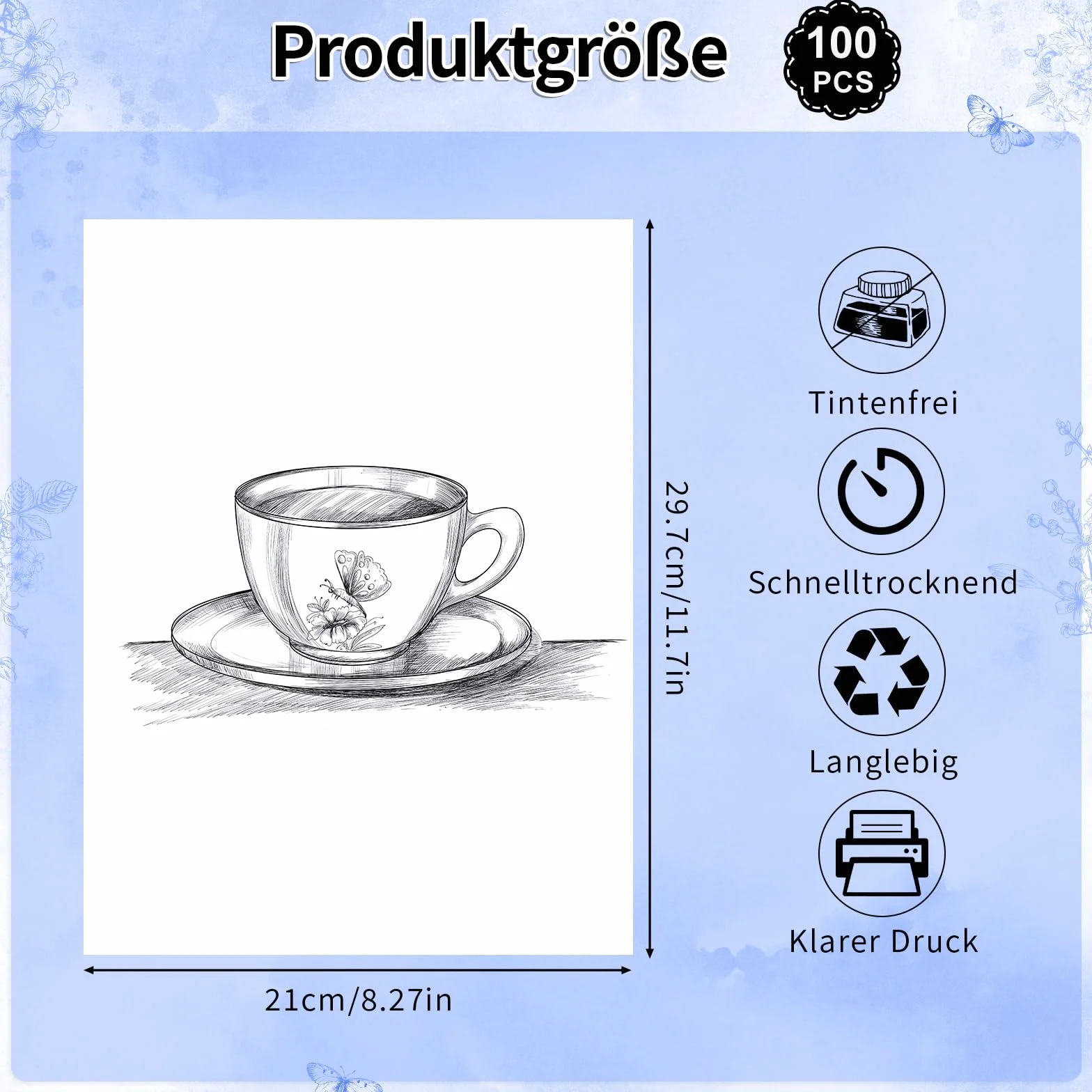 Papier termiczny A4 100 arkuszy kompatybilny z drukarkami termicznymi
