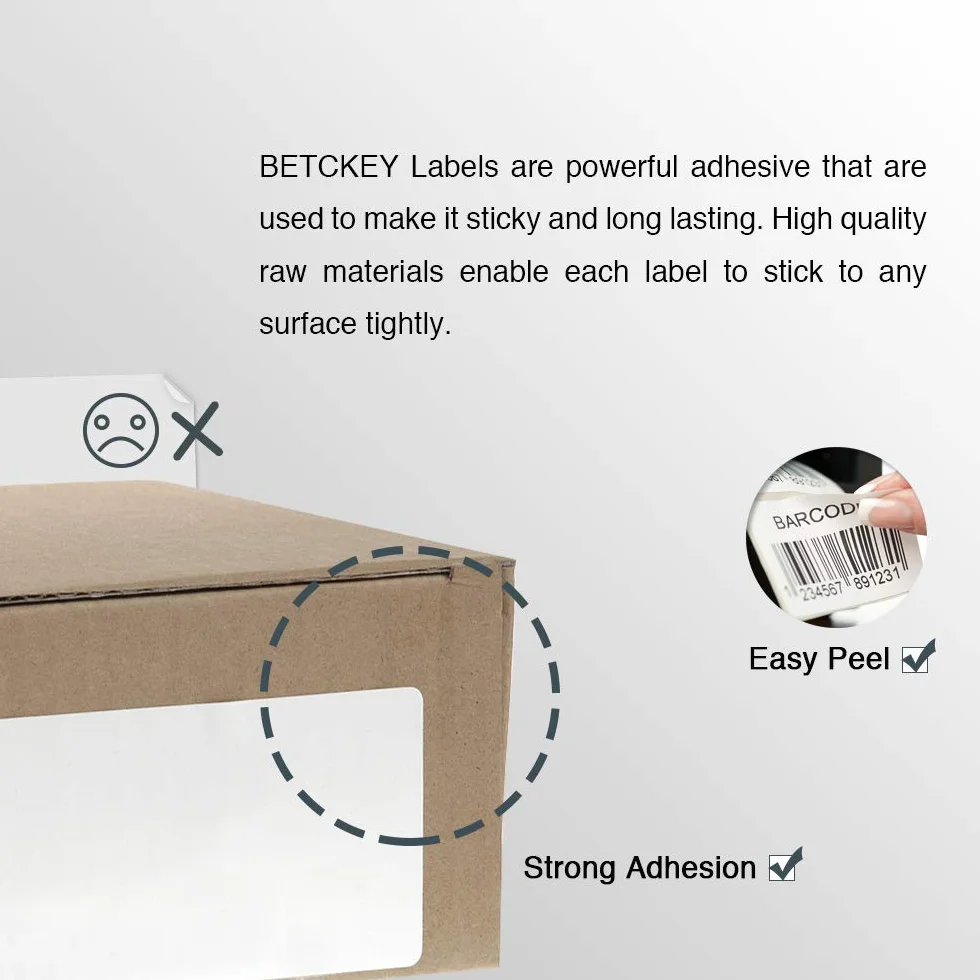 BETCKEY - 1 Rolle Etiketten Kompatybilne z DYMO S0904980, 104mm x 159mm, 220 Etykiety do Przesyłek Sztuk do LabelWriter 4XL, NIE do 5XL