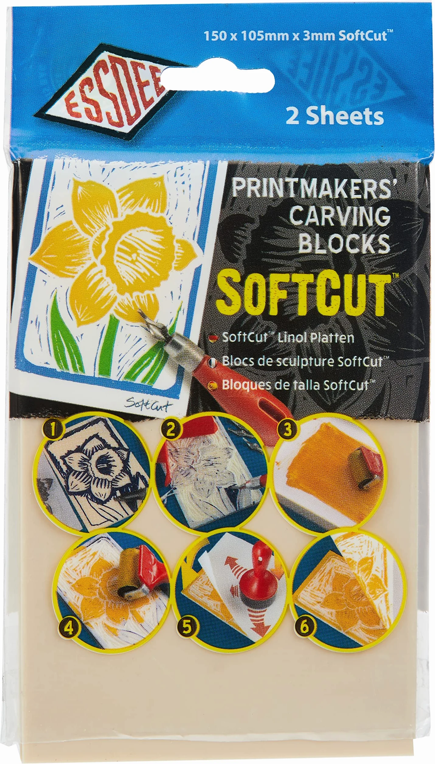 Educational Arts SC2 blok do druku miękkiego cięcia 150x105x3.0 2 sztuki