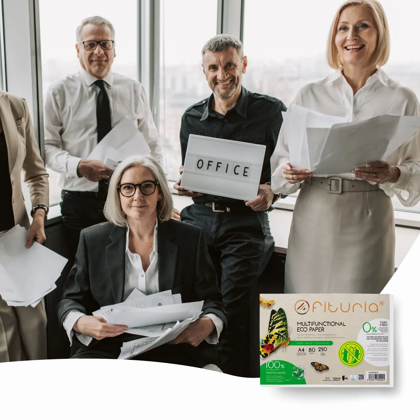 Papier z recyklingu A4 80g 50 arkuszy DIN A4 naturalny kolor do drukarek laserowych i atramentowych Ofituria
