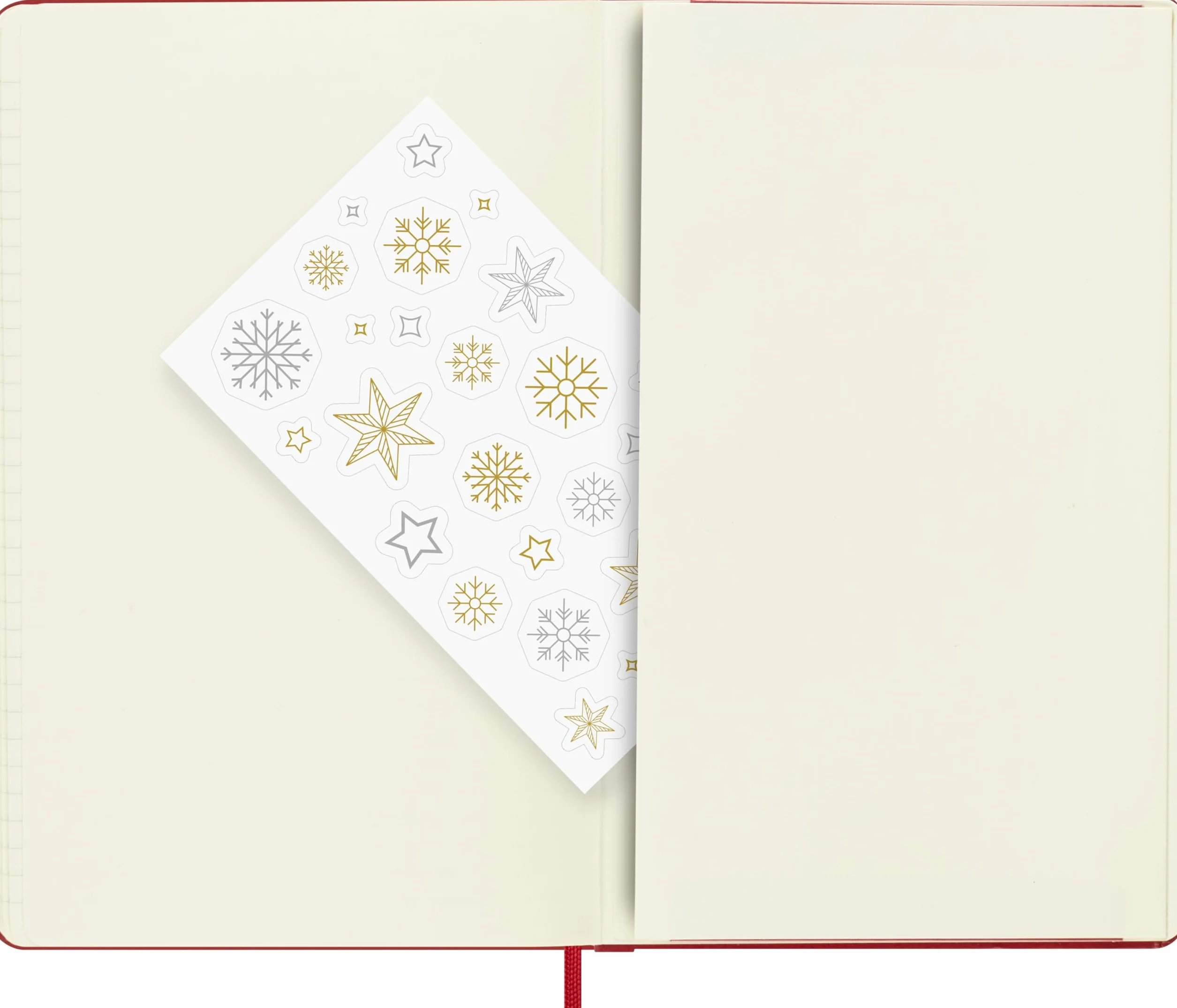 Moleskine Holiday Notizbuch L/A5 Liniert fester Einband Scharlachrot
