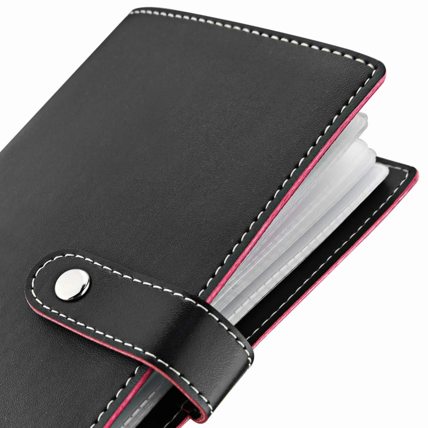 Etui na Wizytówki i Karty Kredytowe - Organizer na 240 Kart, Czarny, 4.3 x 7.5 cali