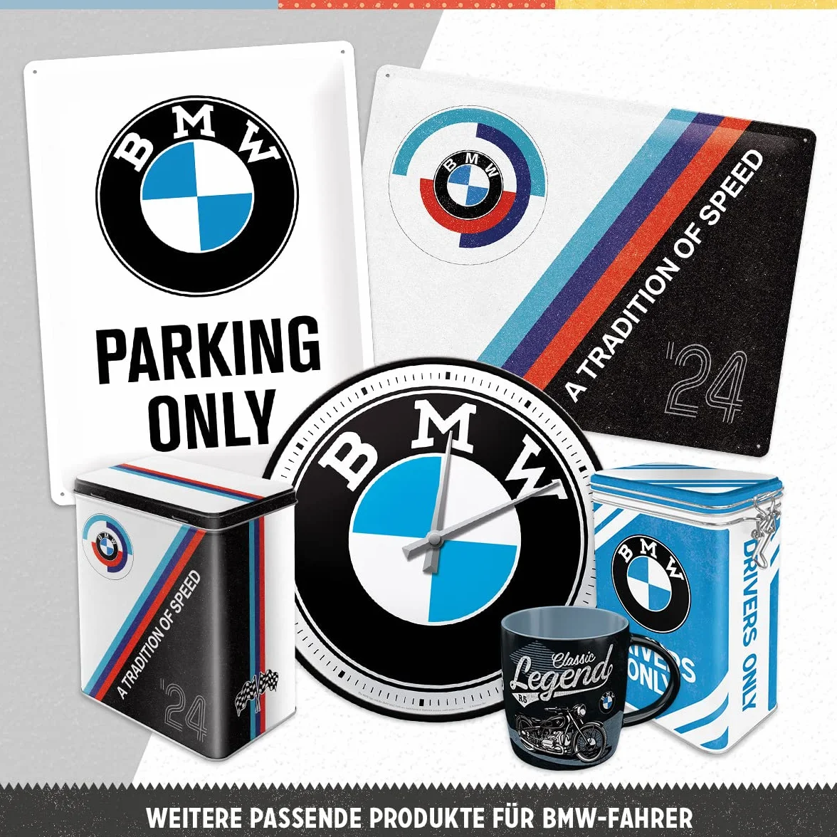 BMW Blaszana kartka pocztowa retro 10 x 14 cm oryginalny produkt licencjonowany
