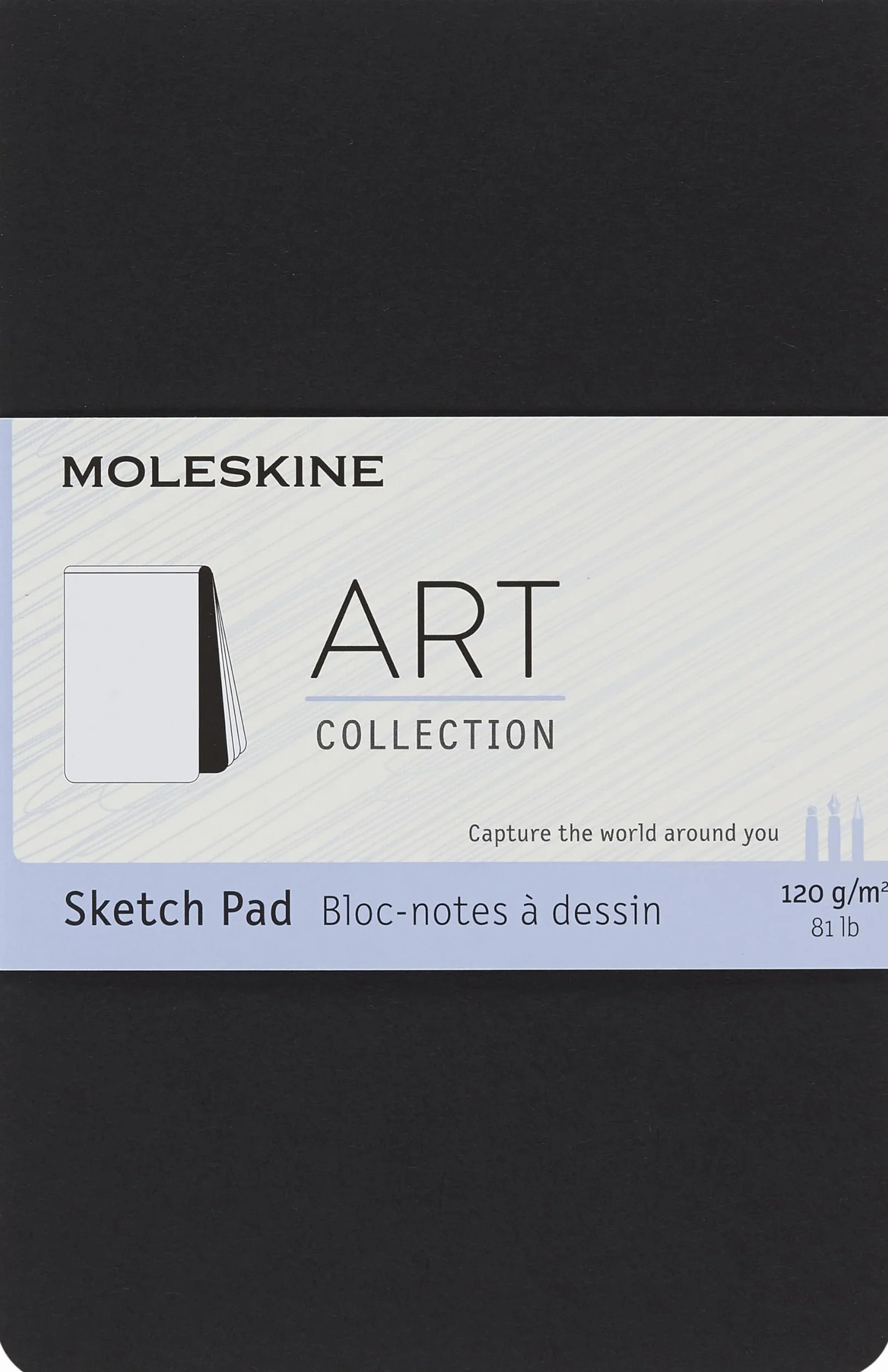 Moleskine Pocket Size Art Sketchbook 9 x 14 cm, Soft Cover, Black, 48 Pages