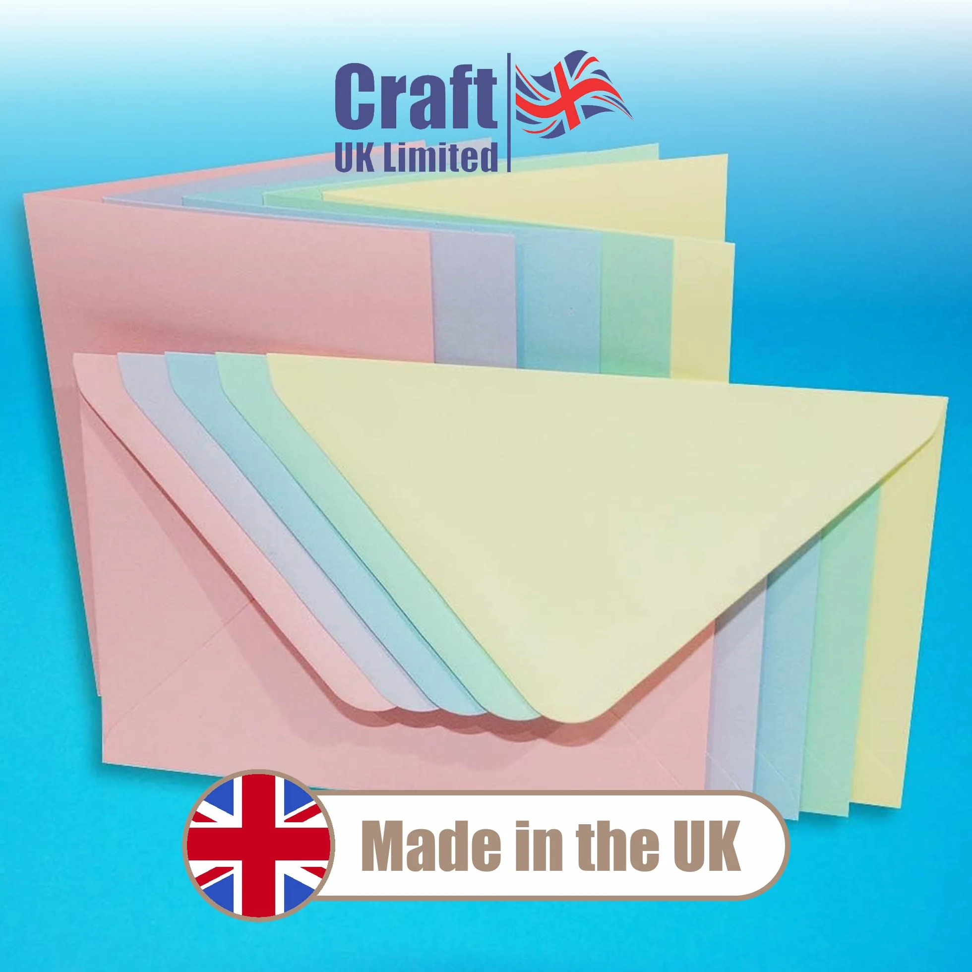 Craft UK 279 C6 karta i koperta opakowanie 50 sztuk - mieszane pastelowe