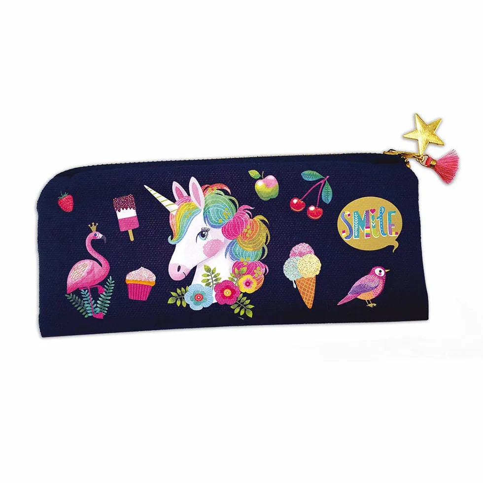 Janod - Pencil Case to Decorate and Customise - Les Ateliers Déco - Childrens Creative Leisure Kit - Teaches Fine Motor Skills and Concentration - Suitable for ages 7 and up - J07917