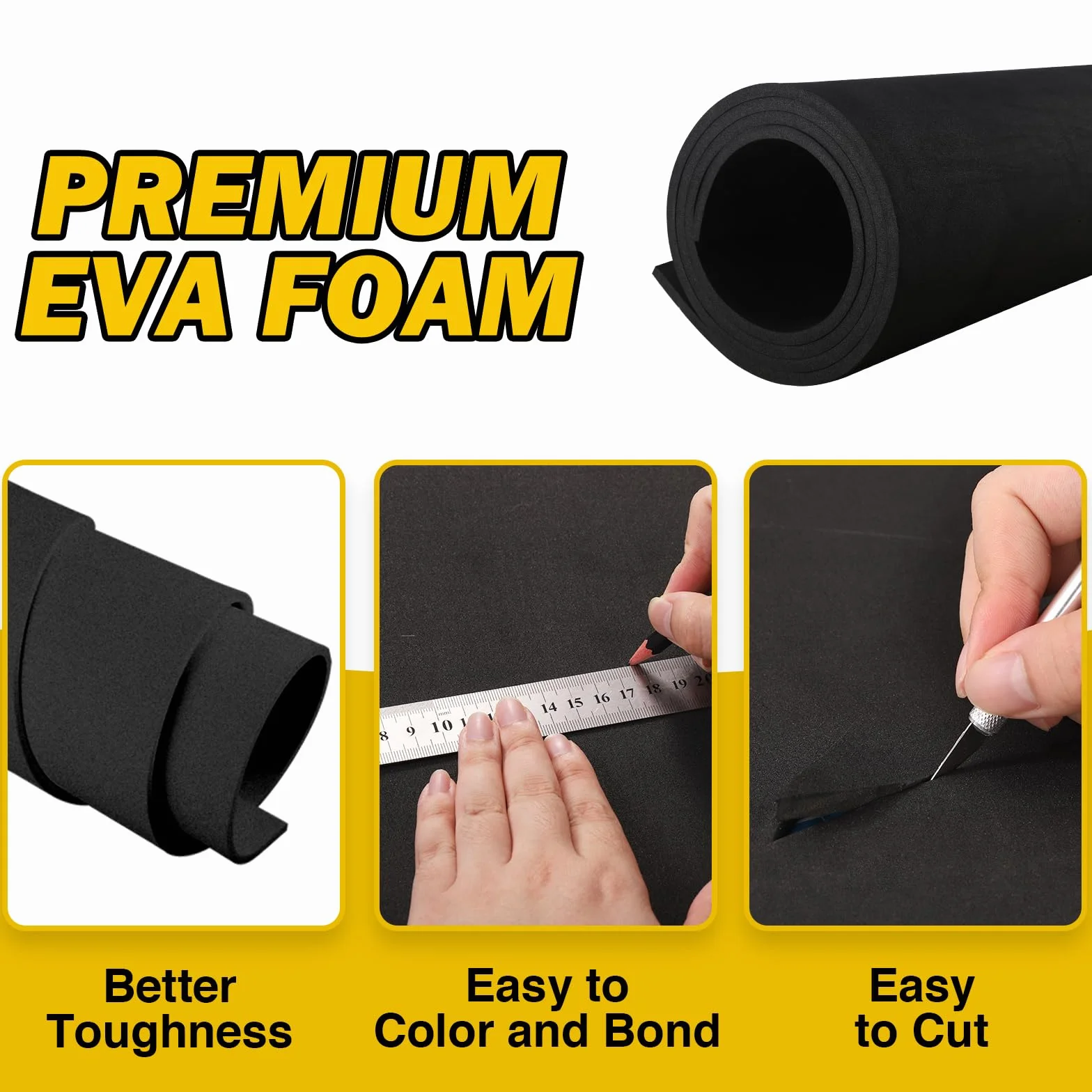 Pianka EVA czarna 4 mm 90 cm x 150 cm 86 kg/m3