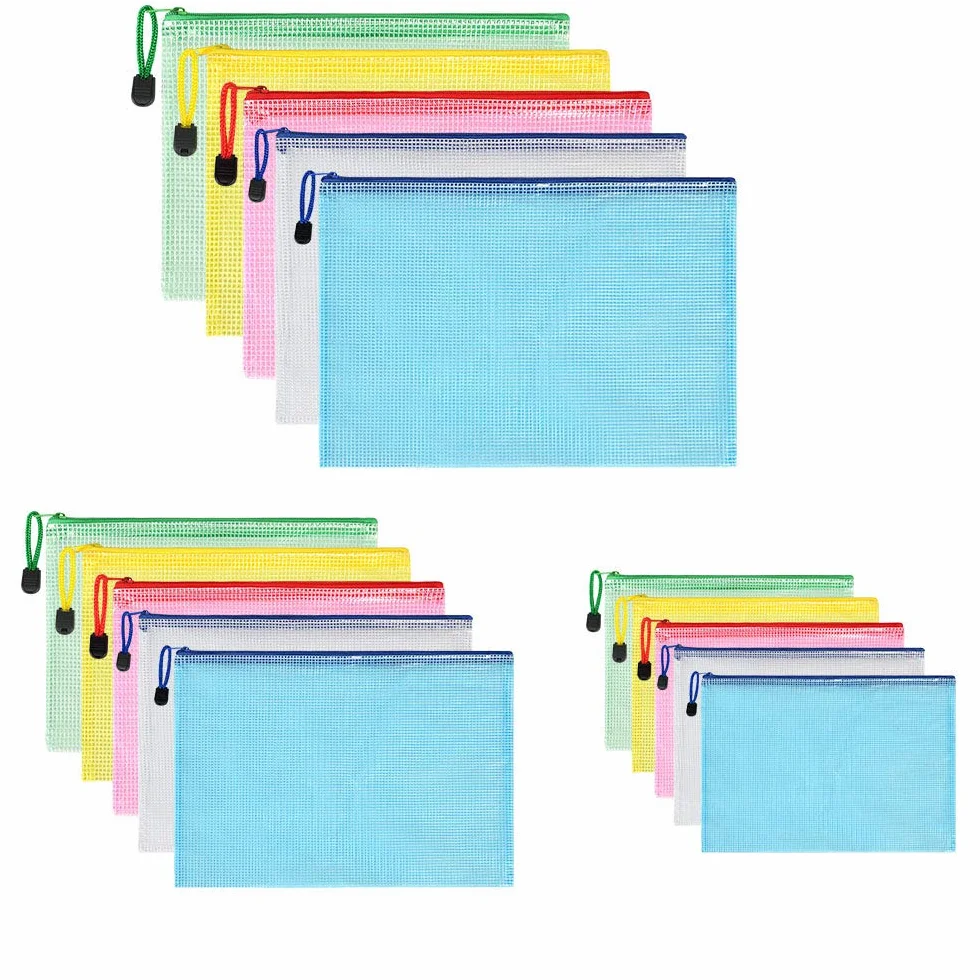 Vicloon A4 PVC Zipper Folder kieszenie na foldery 10 szt. do przechowywania dokumentów