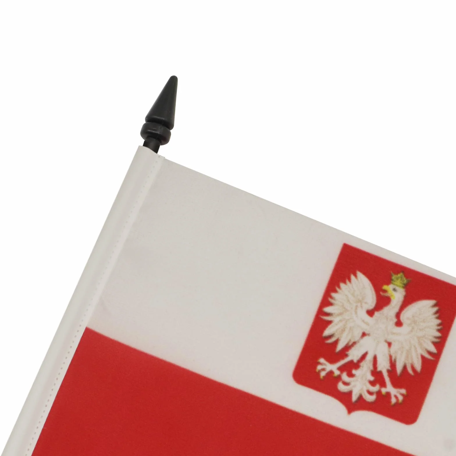 Drapeau de Table Pologne avec Aigle, 21cm x 14cm