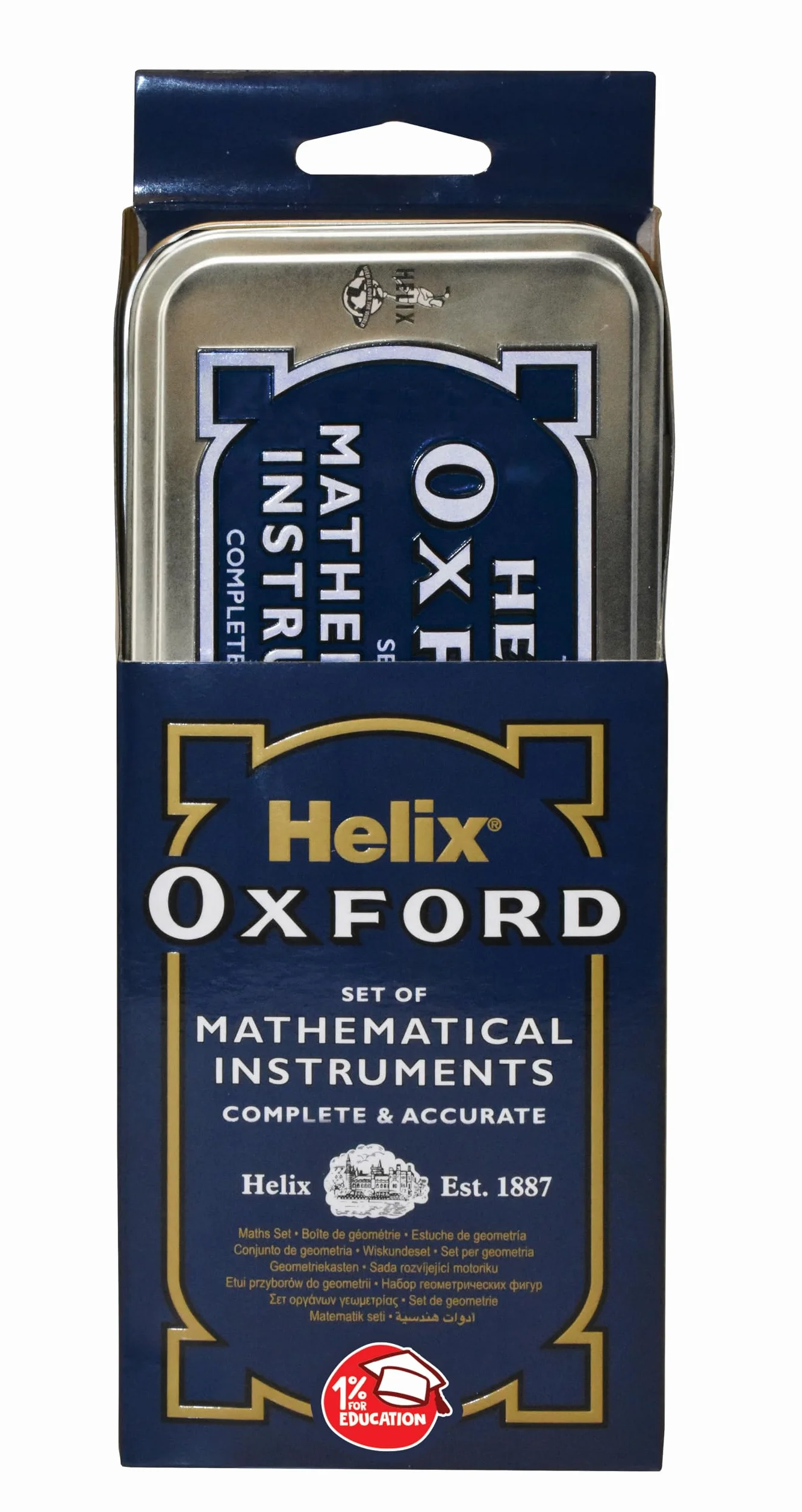 Oxford Helix zestaw do matematyki z puszką do przechowywania
