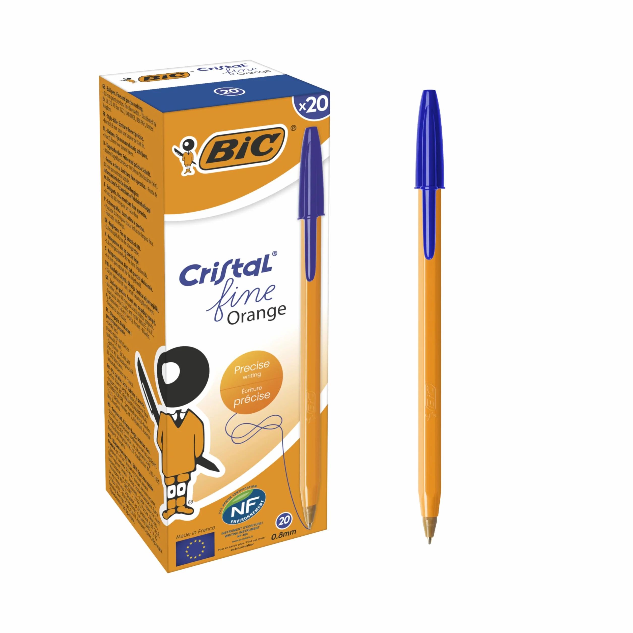 BIC Orange Original Fine Długopis niebieski Pudełko 20 szt